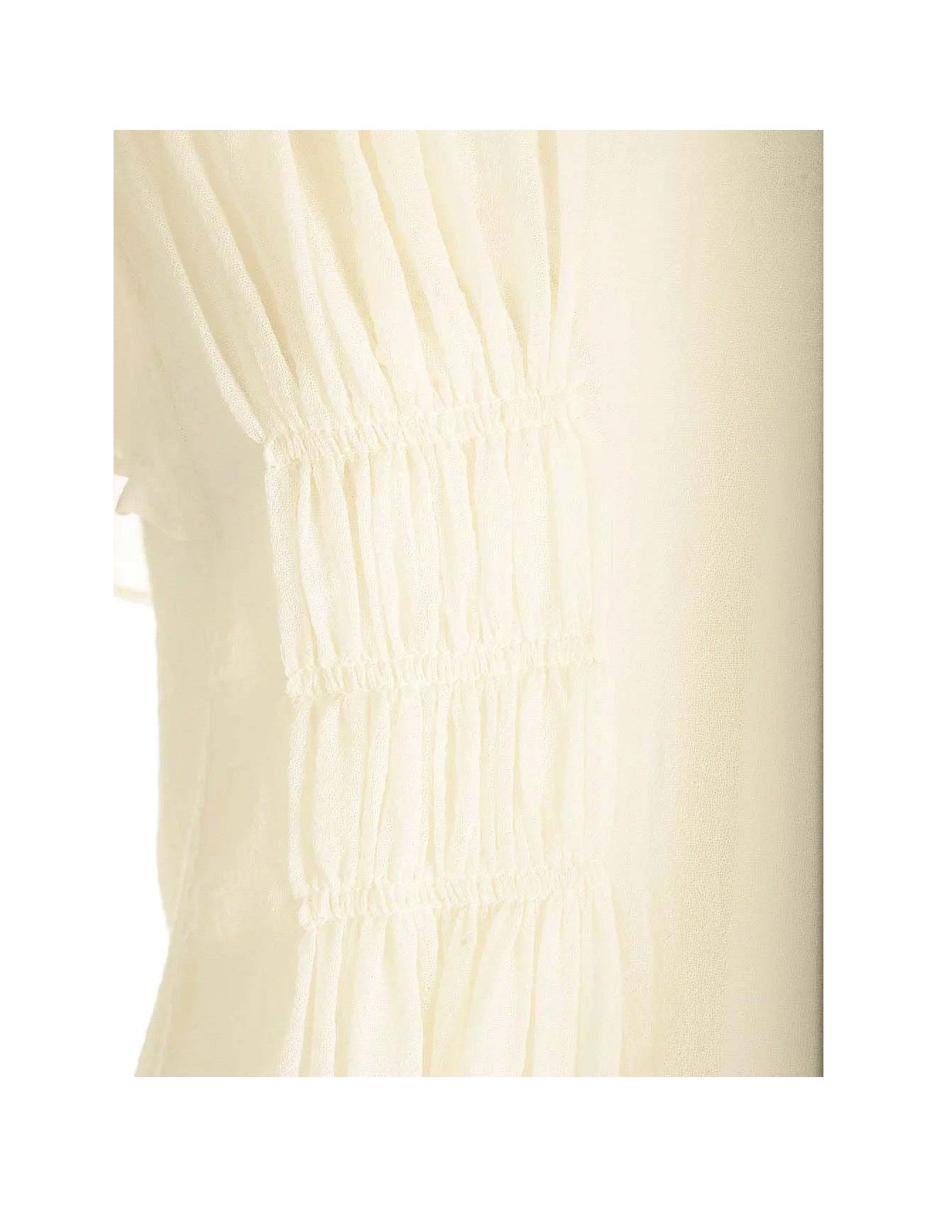 Chloe o1y0825 Silk Blouse in Cream Size M / US 6-8 / IT 42-44 - 4 Thumbnail
