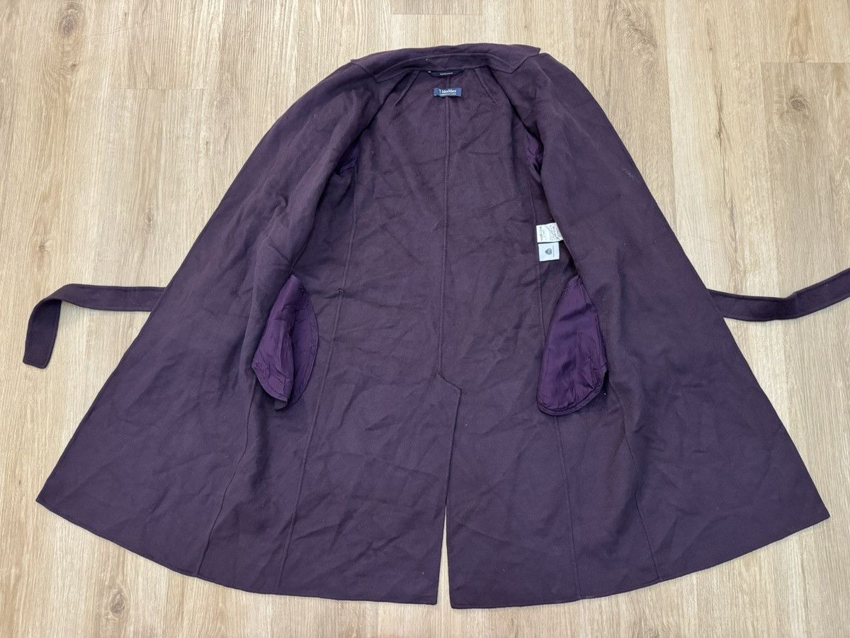 Max Mara S' Max Mara Wrap Polly Coat Wool Cucito A Mano Purple Belt S Size S / US 4 / IT 40 - 3 Thumbnail