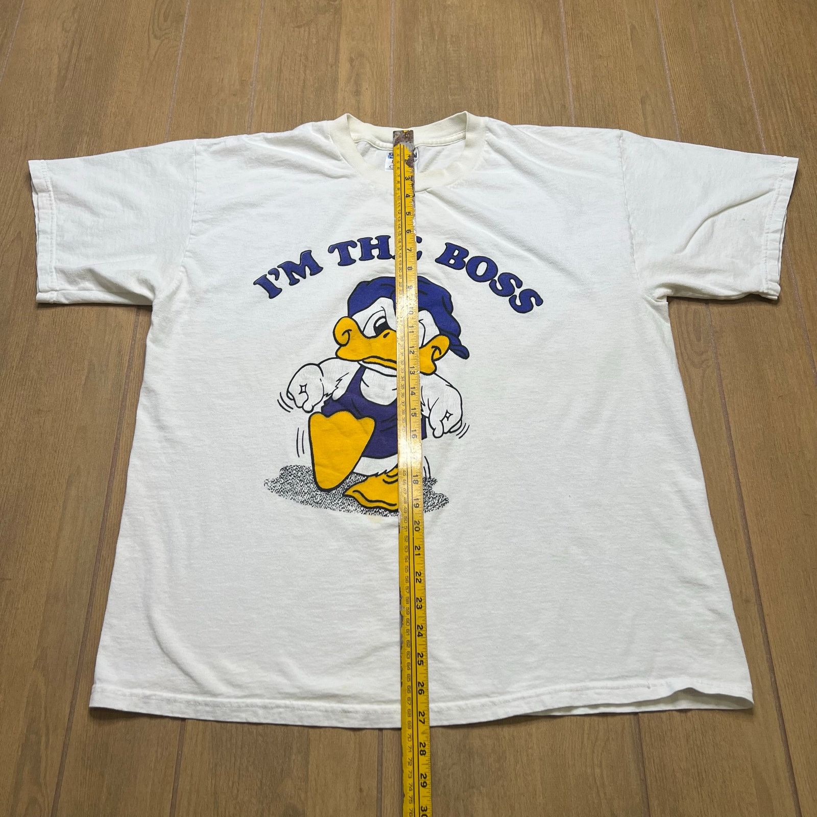 Hanes Vintage 90s Duck Im The Boss T-shirt Sz XL Y2K Size US XL / EU 56 / 4 - 4 Thumbnail