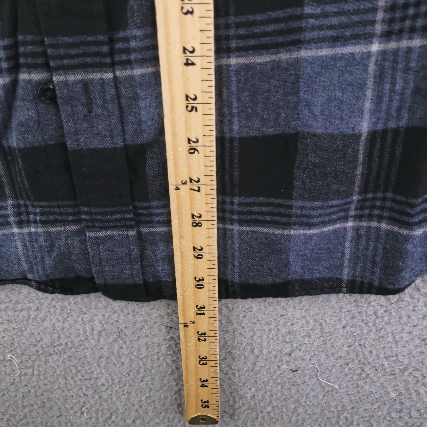 Vintage Dubinik Shirt Mens 2XL Flannel Gray Long Sleeve Button Check Cotton Custom Size US XXL / EU 58 / 5 - 7 Thumbnail