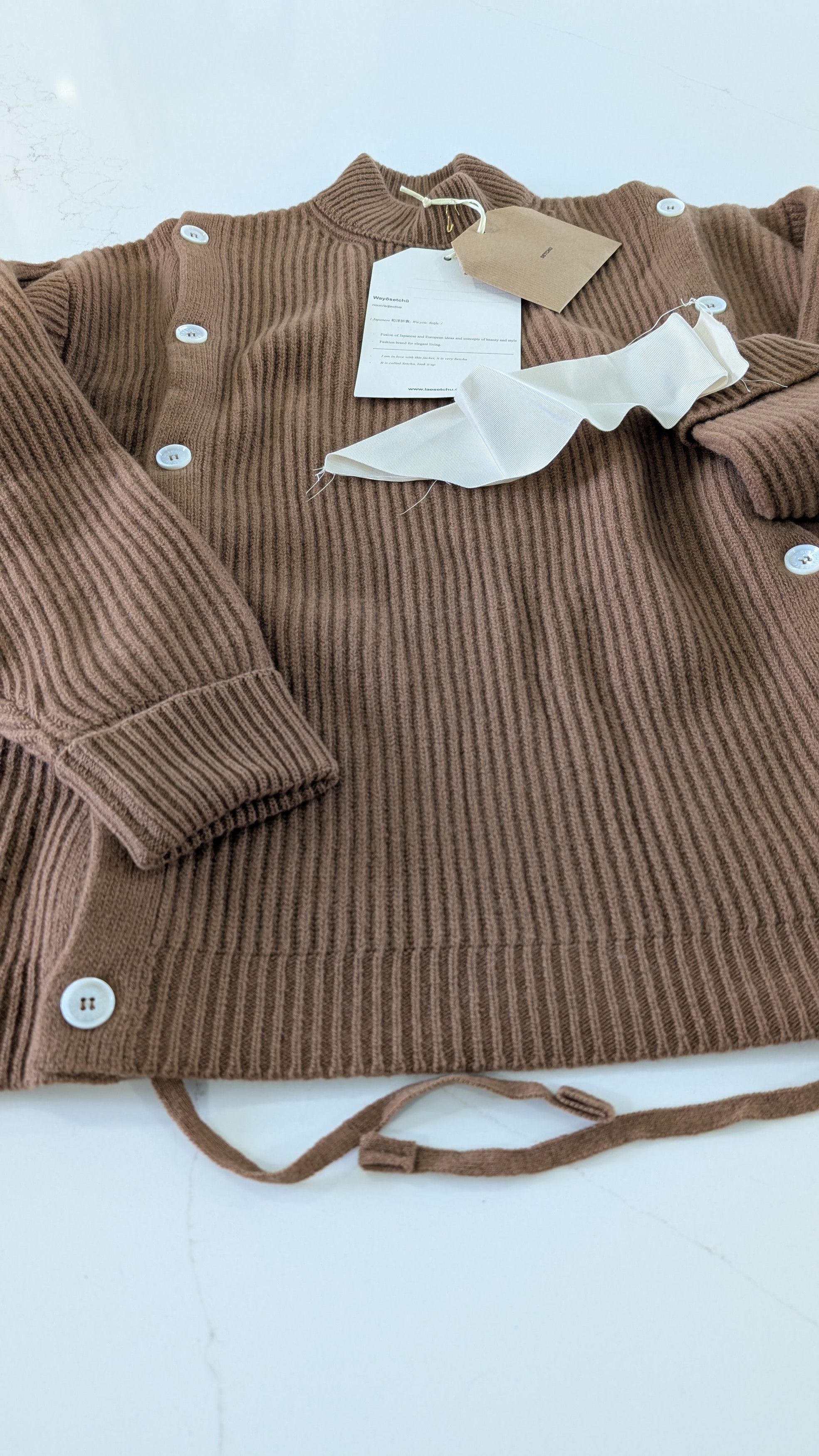 Other Setchu Wool Cashmere Button Cardigan Beige Brown Size 2 M Size US M / EU 48-50 / 2 - 15 Thumbnail
