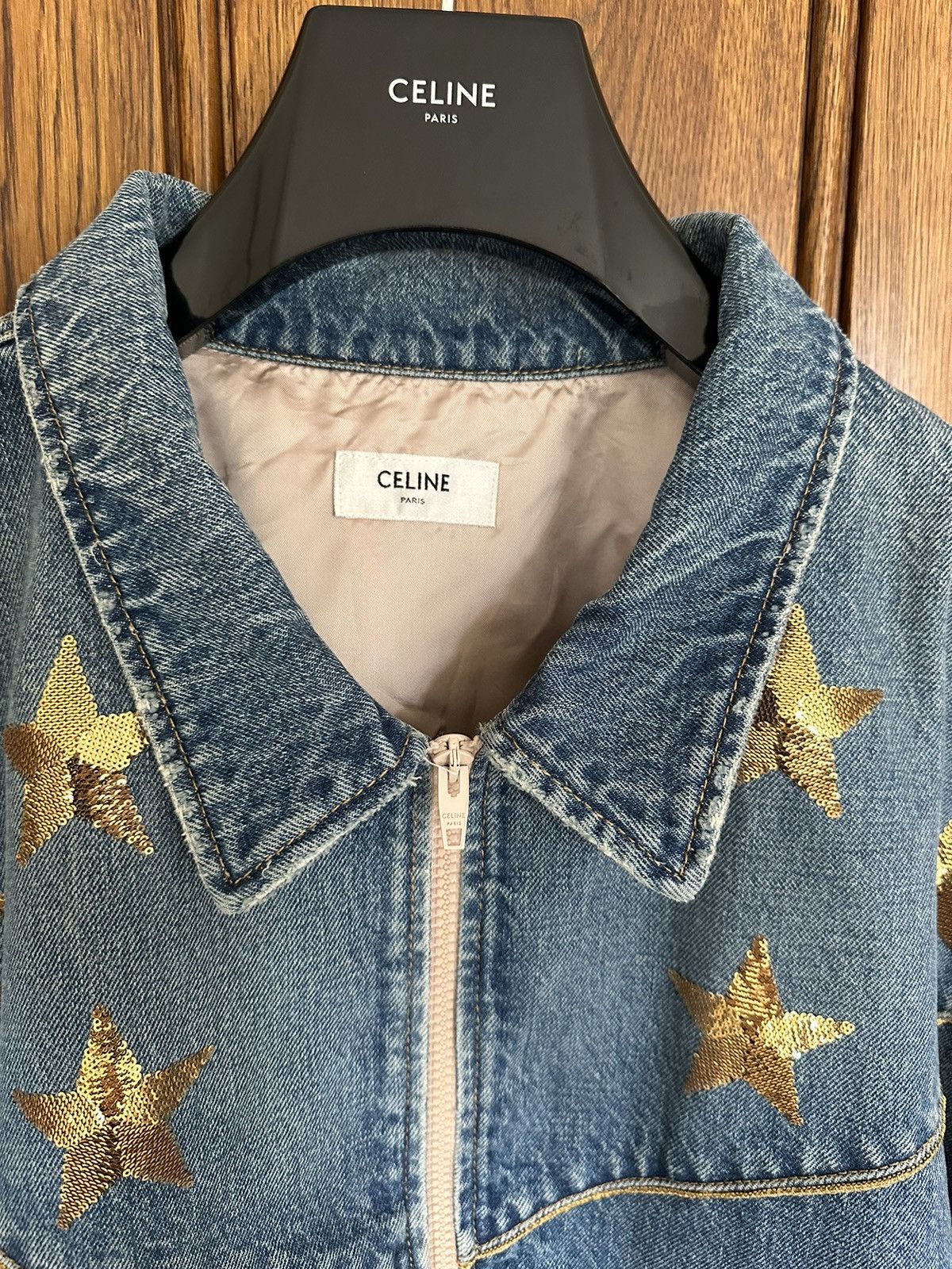 Celine SS22 Celine embroidered star denim jacket union wash XL Size US XL / EU 56 / 4 - 14 Thumbnail