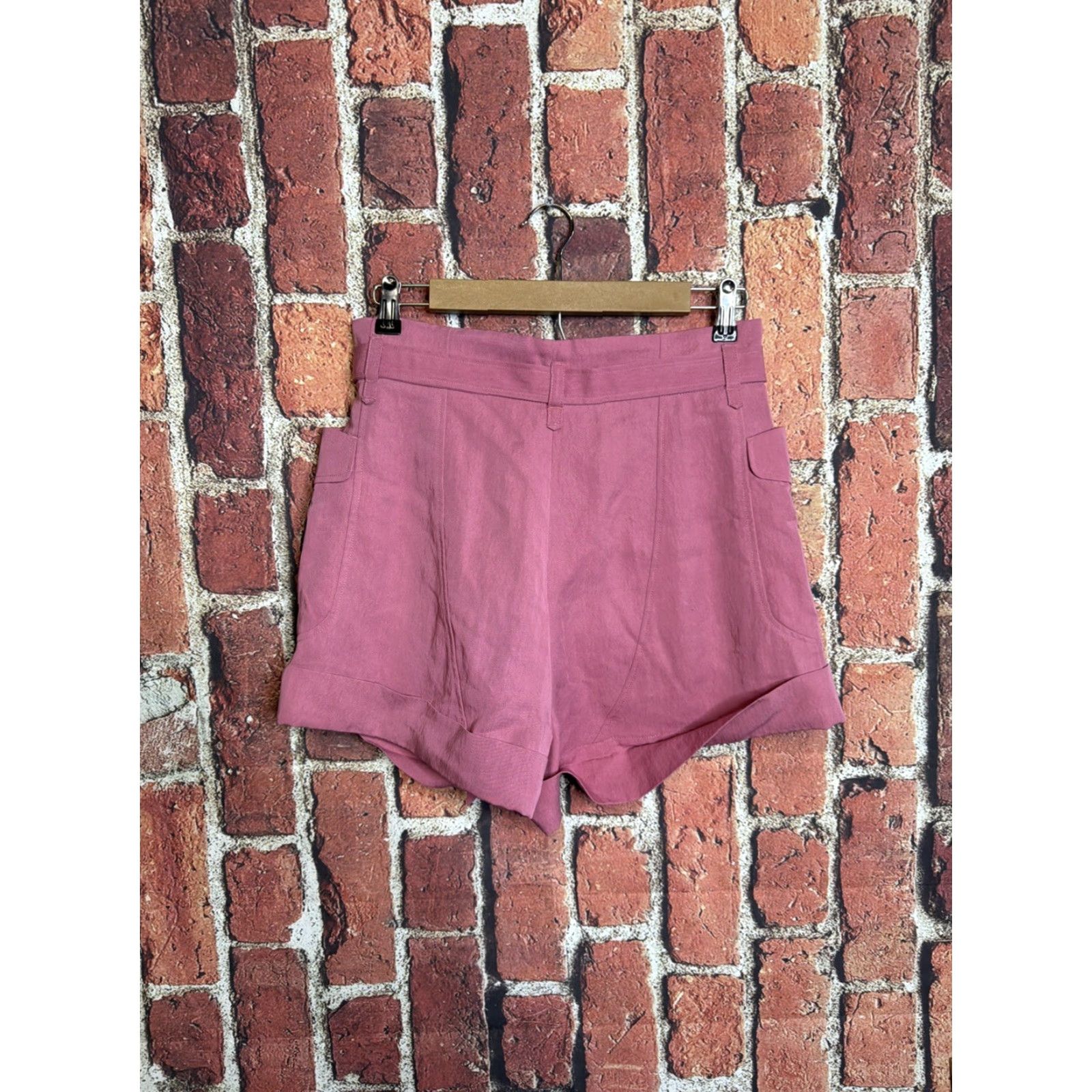 Rag & Bone VINTAGE Rag & Bone Trail Belted High Waist Shorts Cuffed Cargo Pink Sz 8 Size 30" / US 8 / IT 44 - 3 Thumbnail