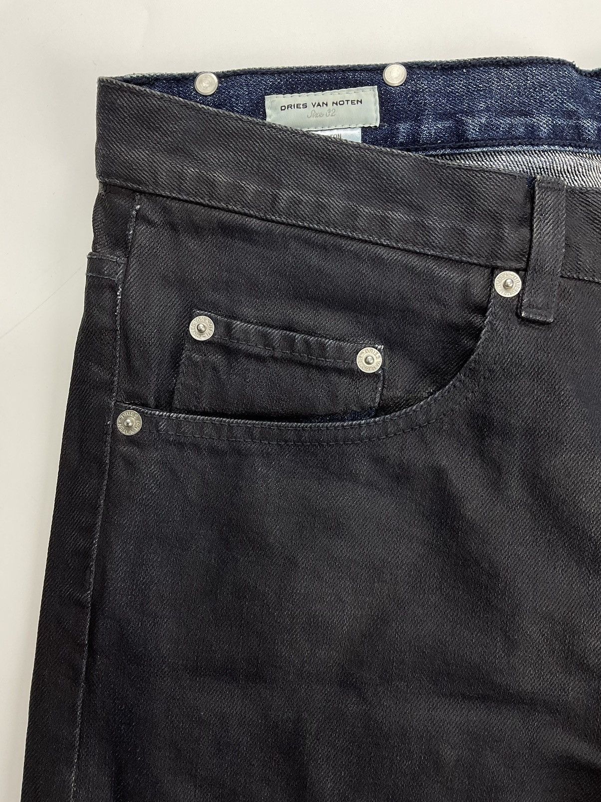 Dries Van Noten Dries Van Noten Waxed Denim Pants Size US 32 / EU 48 - 6 Thumbnail