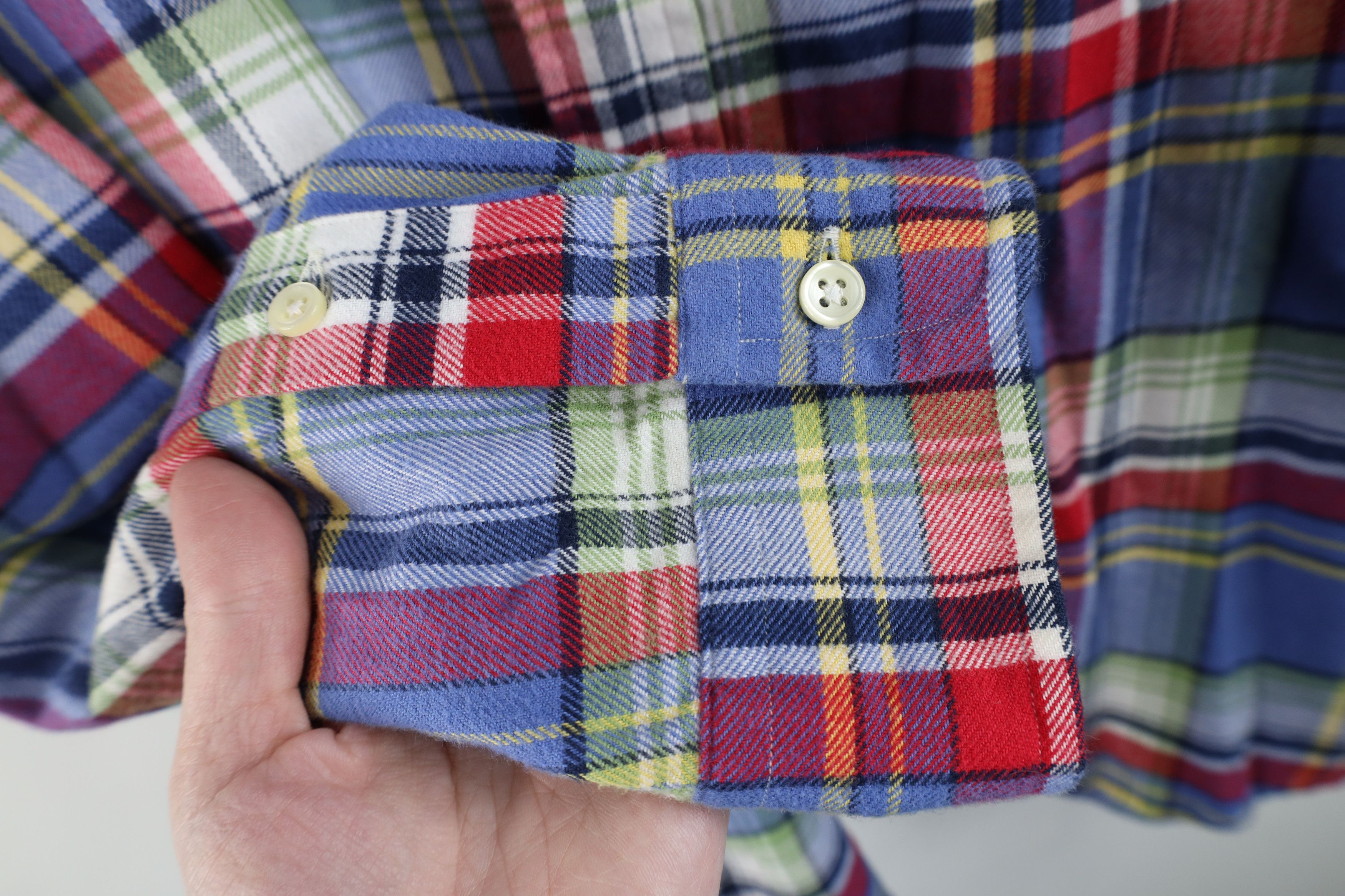 Ralph Lauren × Vintage Vintage 90s Ralph Lauren Flannel Collared Button Down Shirt Size US L / EU 52-54 / 3 - 5 Thumbnail