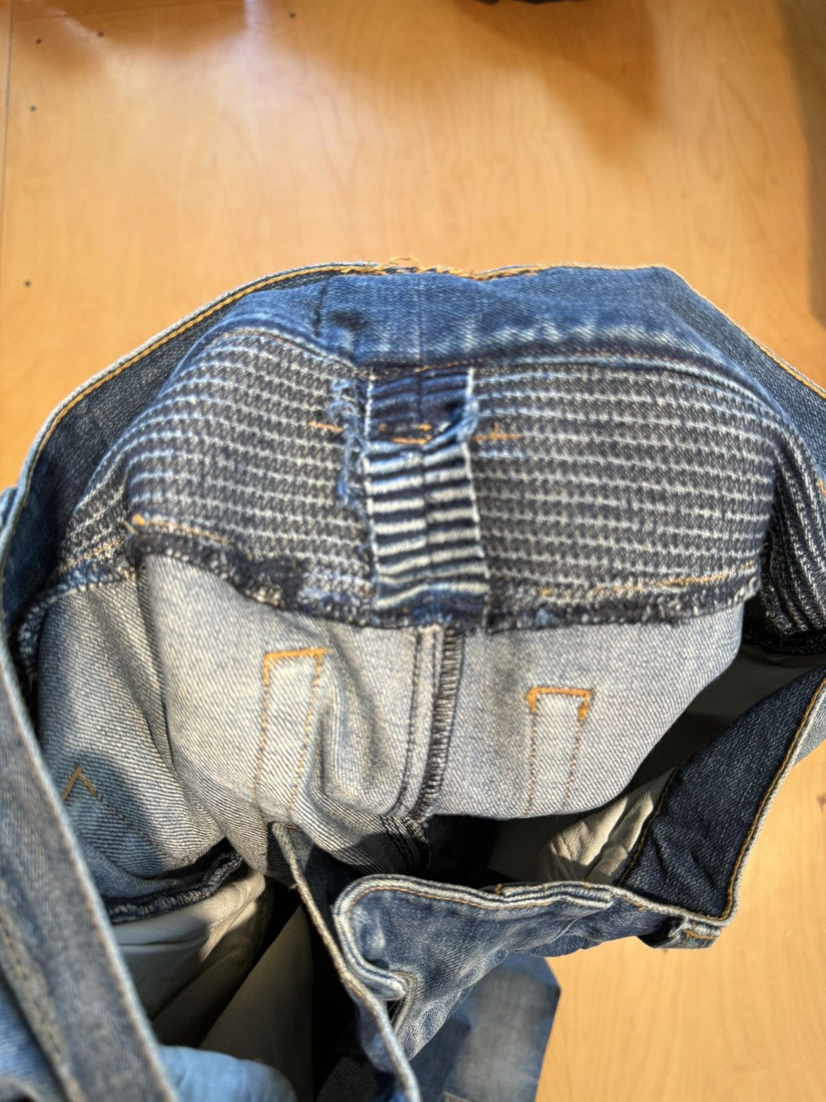 Balmain Balmain biker denim distressed blue fade Size US 31 - 18 Thumbnail