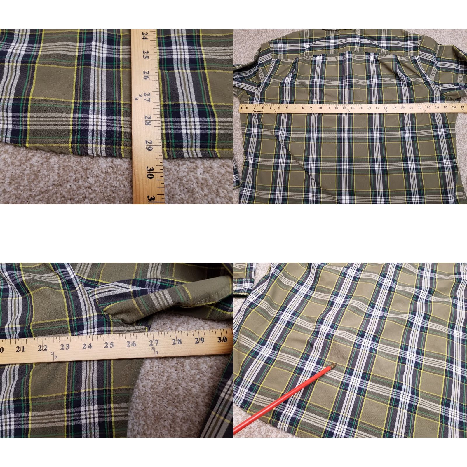 Eddie Bauer VINTAGE Eddie Bauer Shirt Mens XL Green Plaid Classic Fit Performance Blend Size US XL / EU 56 / 4 - 8 Thumbnail