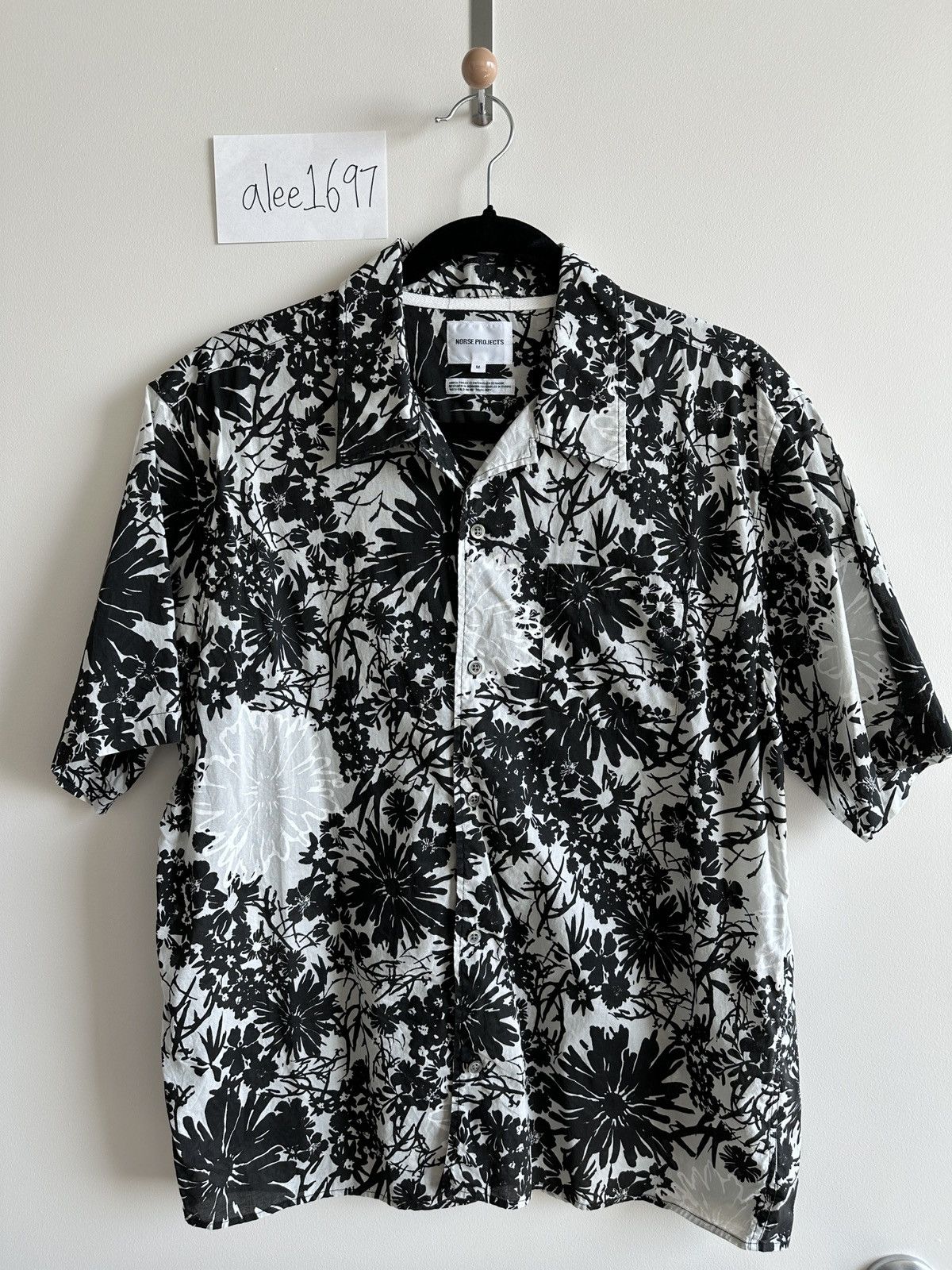 Norse Projects Carsten Flower Print Collar Shirt Size US M / EU 48-50 / 2 - 1 Thumbnail