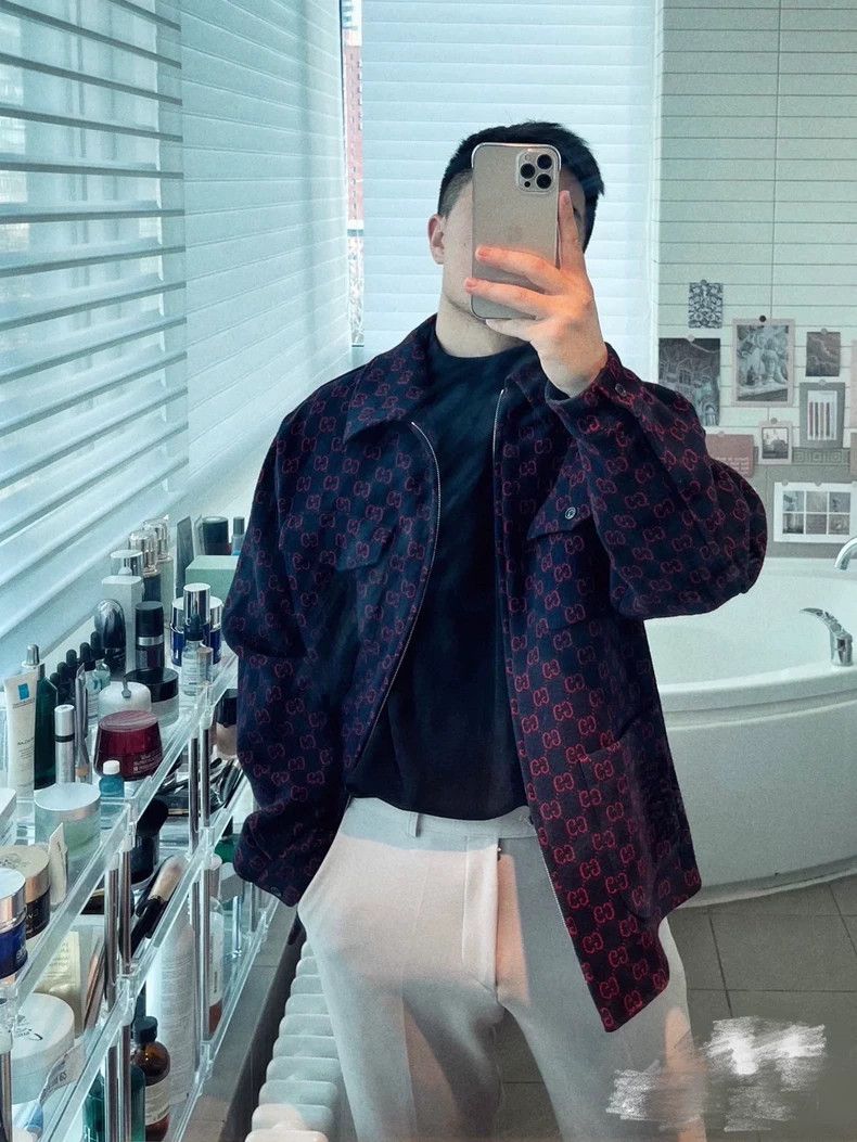 Gucci Gucci Printed wool zipper long-sleeved jacket 2501-Nextarro Size US M / EU 48-50 / 2 - 8 Thumbnail