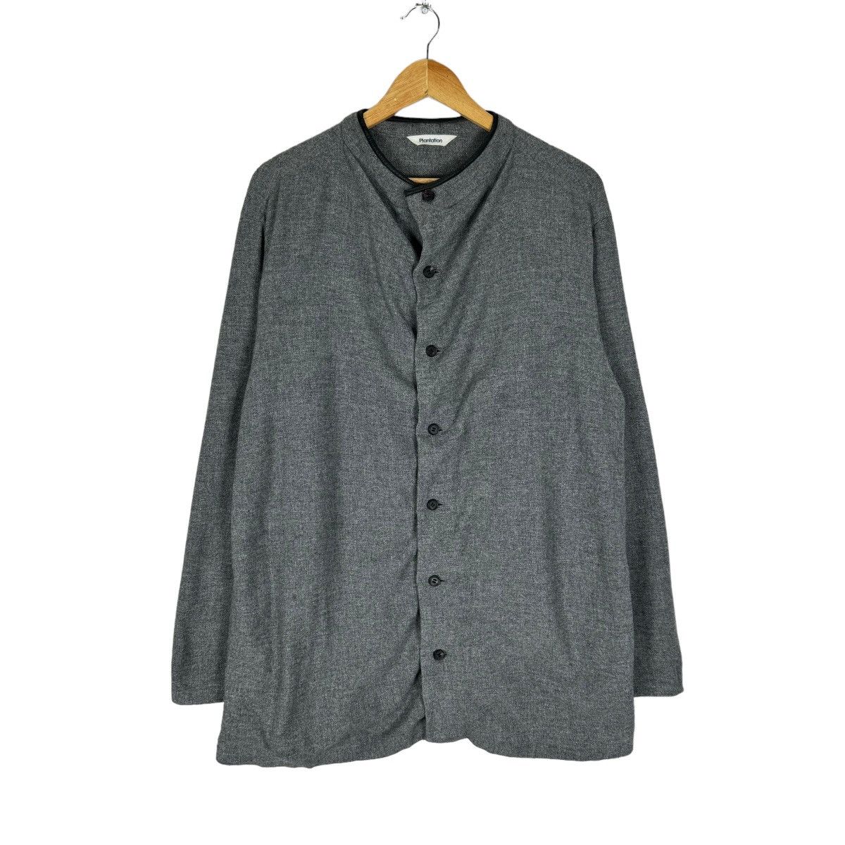 Issey Miyake × Japanese Brand 🌟90s PLANTATION ISSEY MIYAKE CARDIGAN BUTTON SHIRT Size US M / EU 48-50 / 2 - 1 Thumbnail