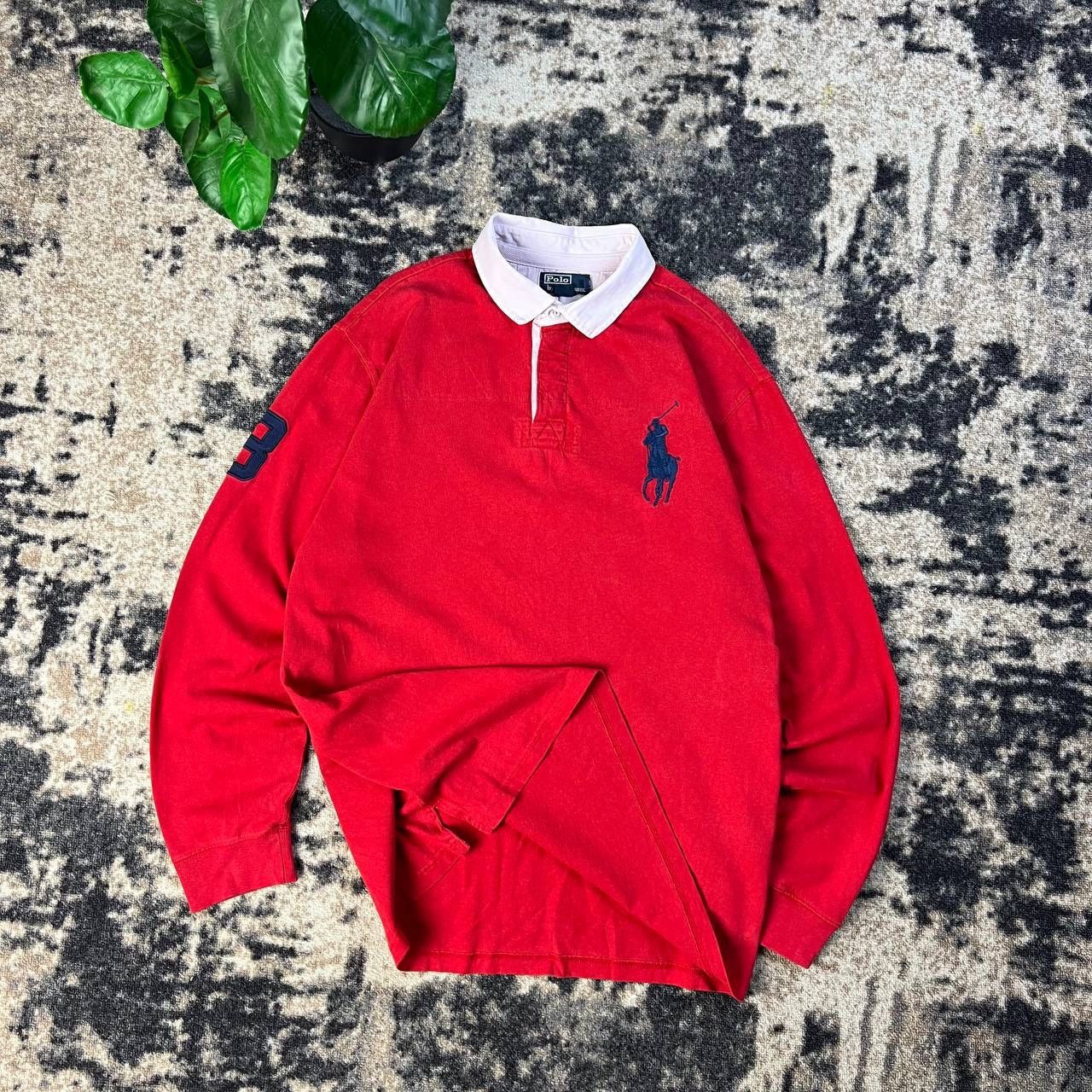 Polo Ralph Lauren Polo Ralph Lauren Luxury Big Logo Rugby Long Sleeve Size US XXL / EU 58 / 5 - 1 Thumbnail