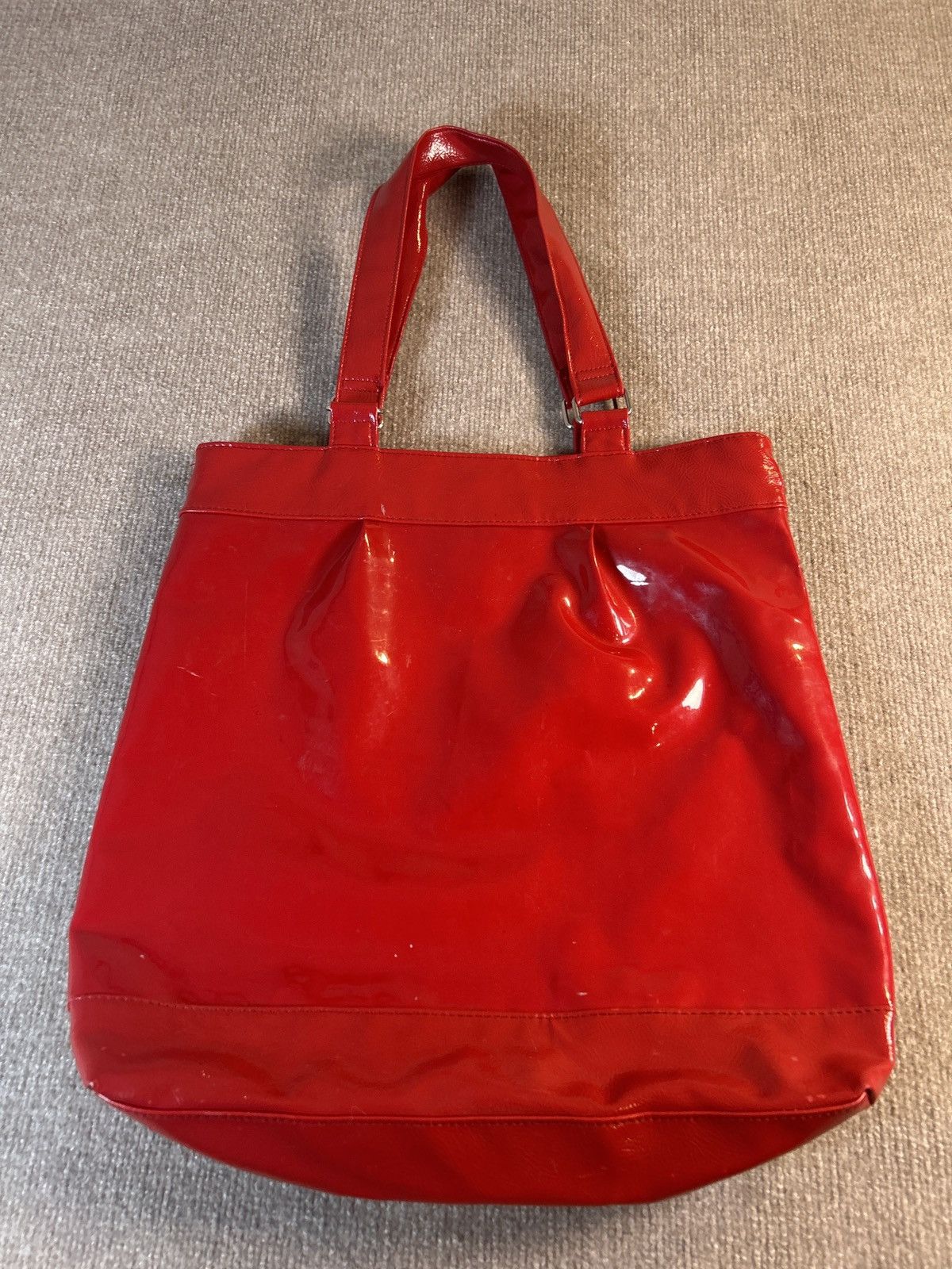 Other Y2K Red Patent Leather Trench Jacket & Matching Tote Bag Set Size XL / US 12-14 / IT 48-50 - 6 Thumbnail