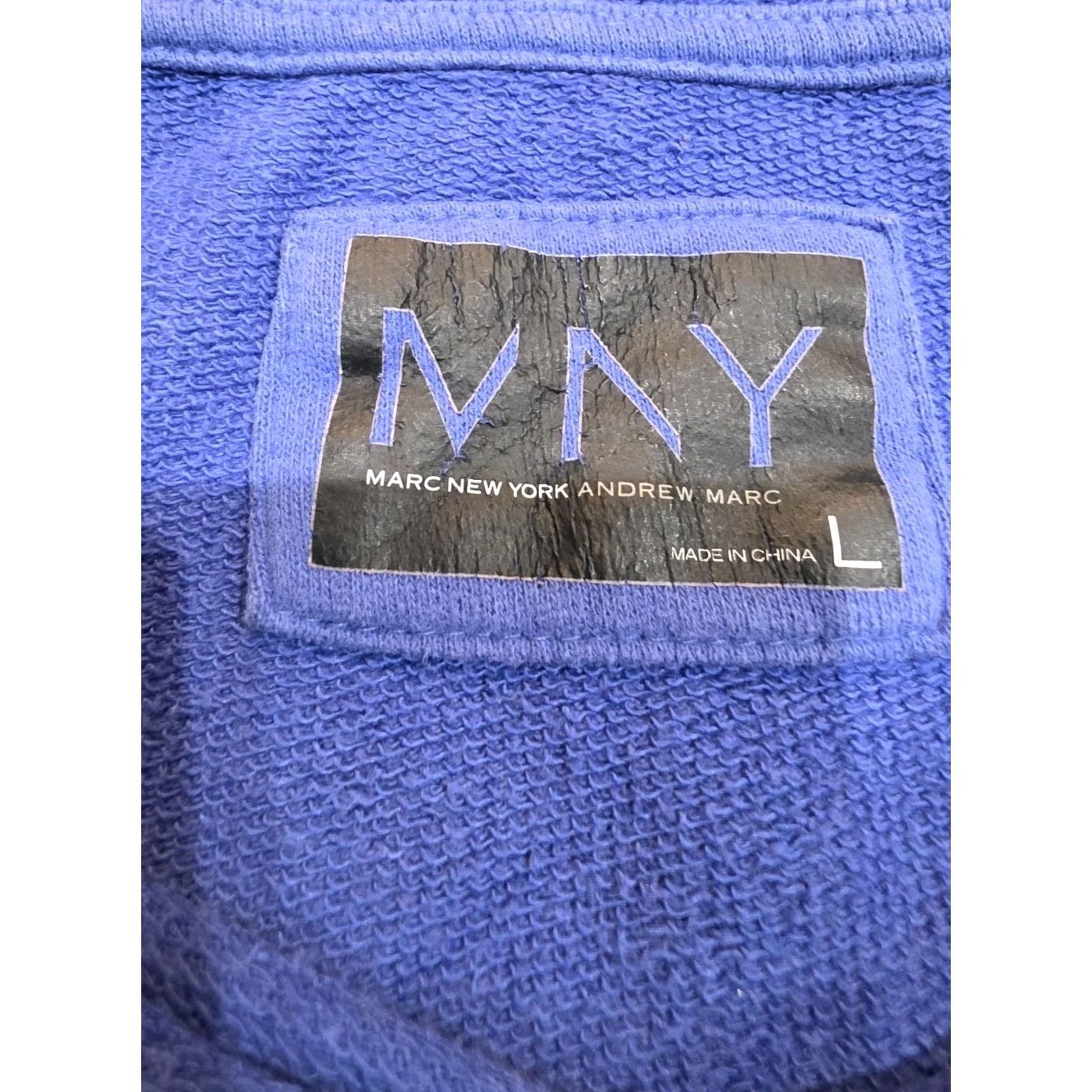 Vintage MARC NEW YORK ANDREW MARC Blue Casual Hoodie Dress Women L Short Dress Sweater Dress Casual Regular Size Size L / US 10 / IT 46 - 7 Thumbnail