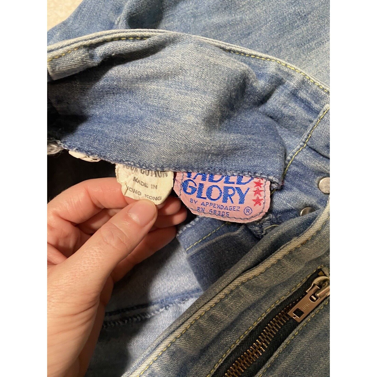 Faded Glory VTG 70s Faded Glory Appendagez Denim Jeans Bell Bottoms Size 29" - 5 Thumbnail