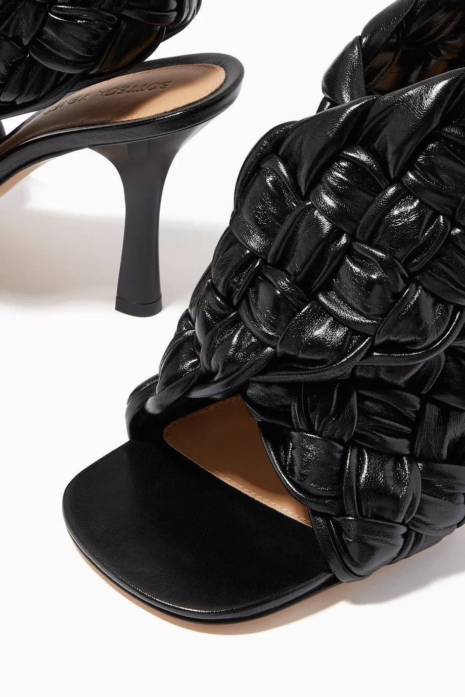 Bottega Veneta o1y0725 Spool Heel Sandals in Black Size US 6 / IT 36 - 4 Thumbnail