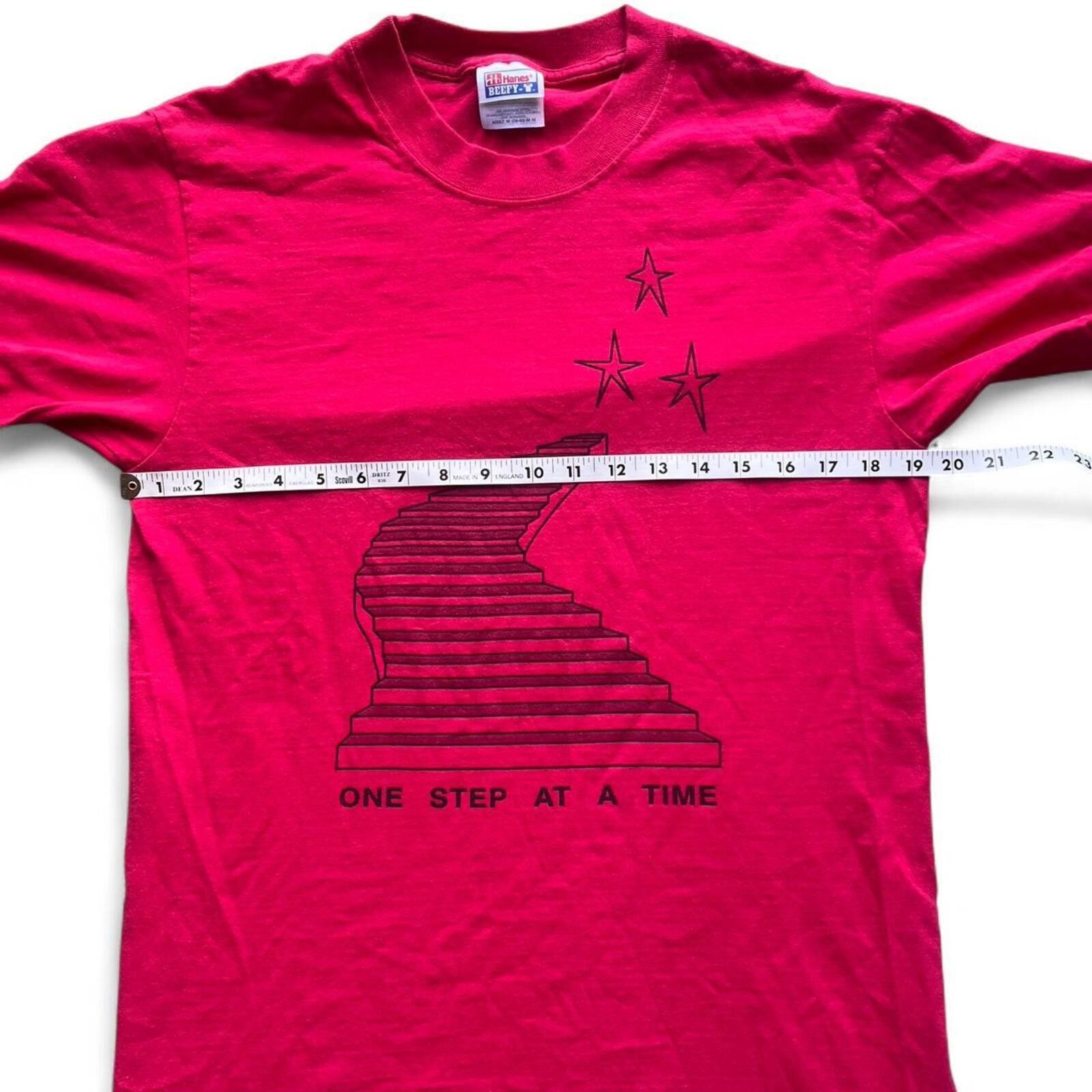 Hanes Positive One Step At A Time Graphic T-Shirt Size Medium Size US M / EU 48-50 / 2 - 6 Thumbnail