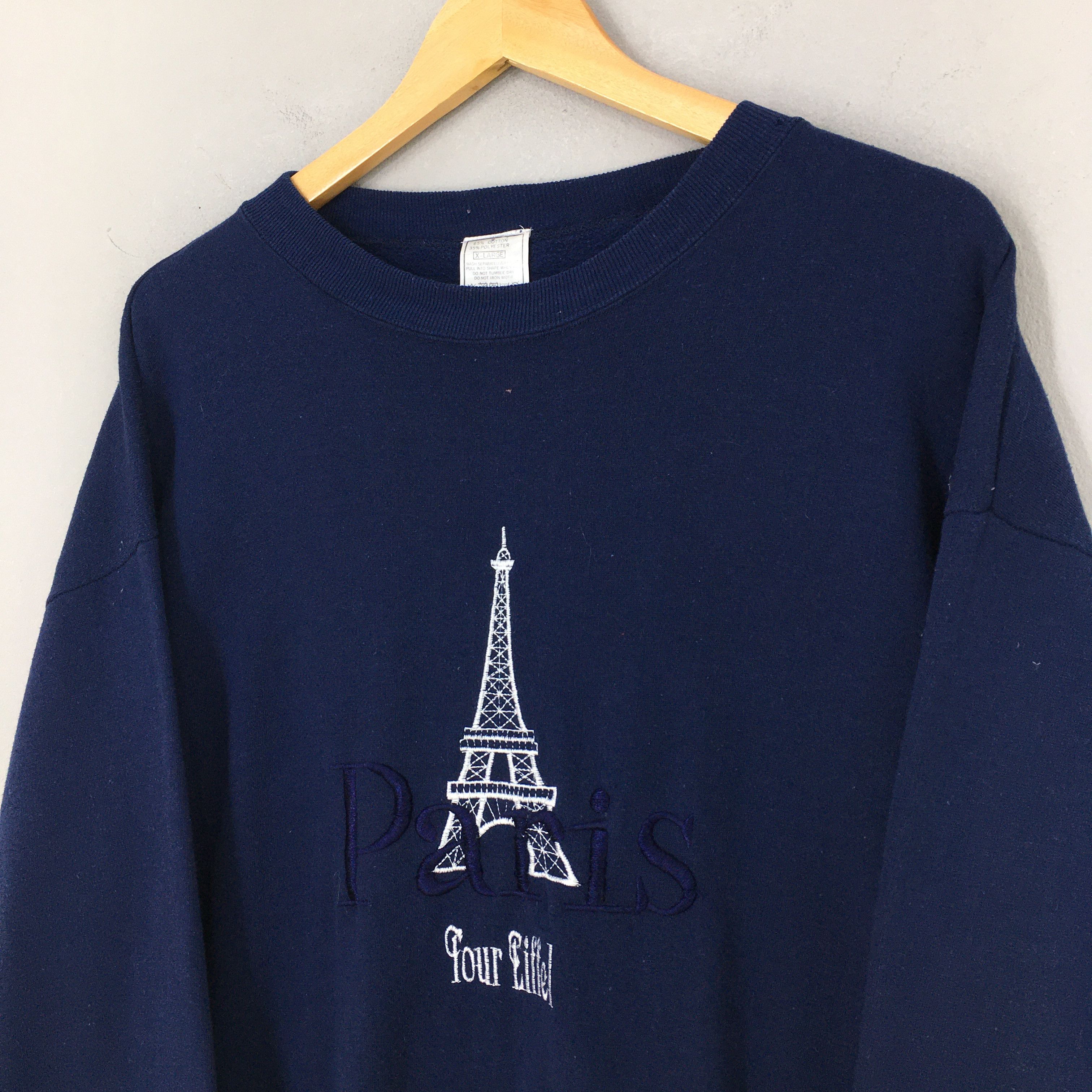 Vintage Vintage Paris France Eiffel Tower Sweatshirts XLarge Size US XL / EU 56 / 4 - 3 Thumbnail