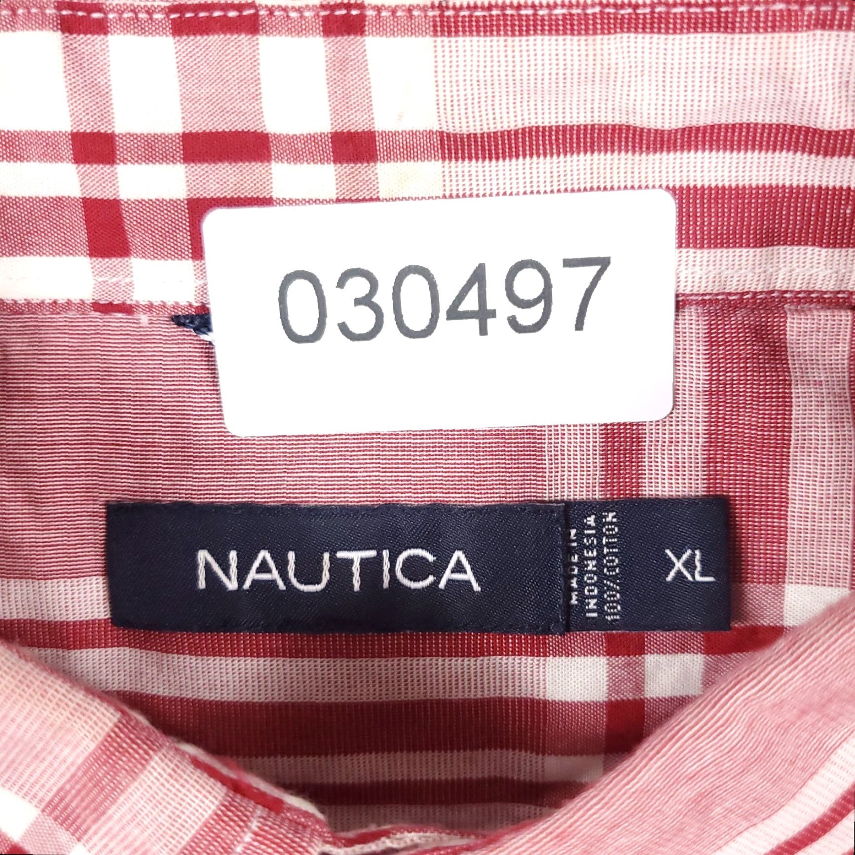 Nautica Nautica Plaid Button-Up Shirt Mens XL Short Sleeve Red Casual Modern Size US XL / EU 56 / 4 - 7 Thumbnail