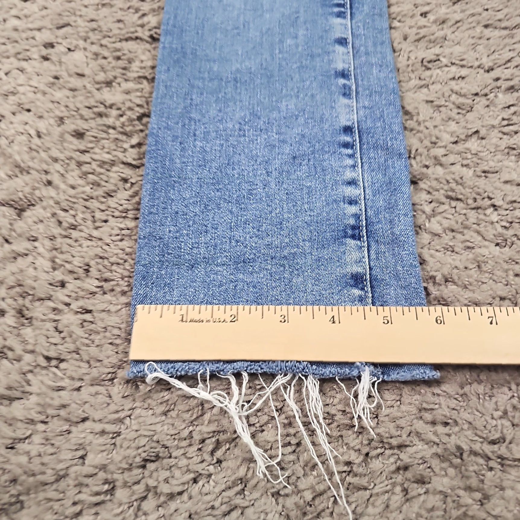 Vintage AG Adriano Goldschmied Jeans Womens 23 Crop High Straight Light Mari 23x26 Blue Cotton Spandex Denim Mexico Jeans " Size 40" / US 18 - 7 Thumbnail