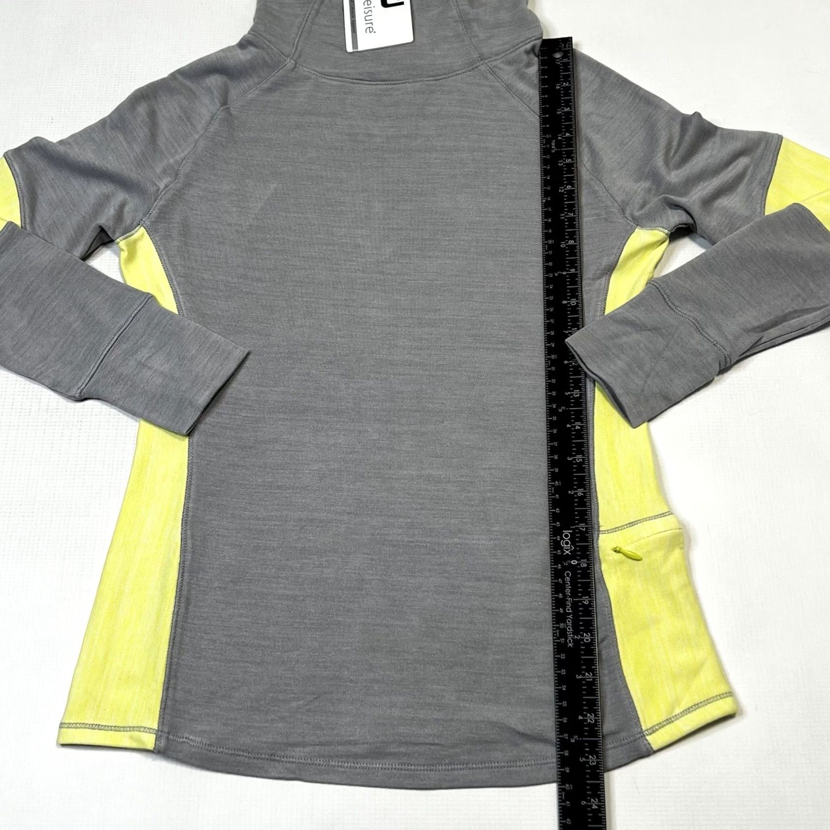 Footjoy FootJoy Womens Golf Hoodie Sweatshirt, Side Zip Pocket Size XS Gray Yellow NEW Size XS / US 0-2 / IT 36-38 - 5 Thumbnail