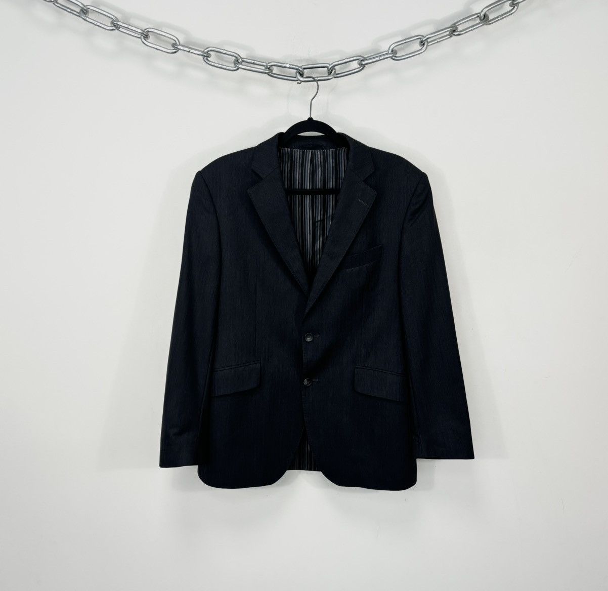 SCABAL Scabal Savile Row MTM Gray Formal 130s Wool Blazer Jacket Size 48R - 1 Thumbnail