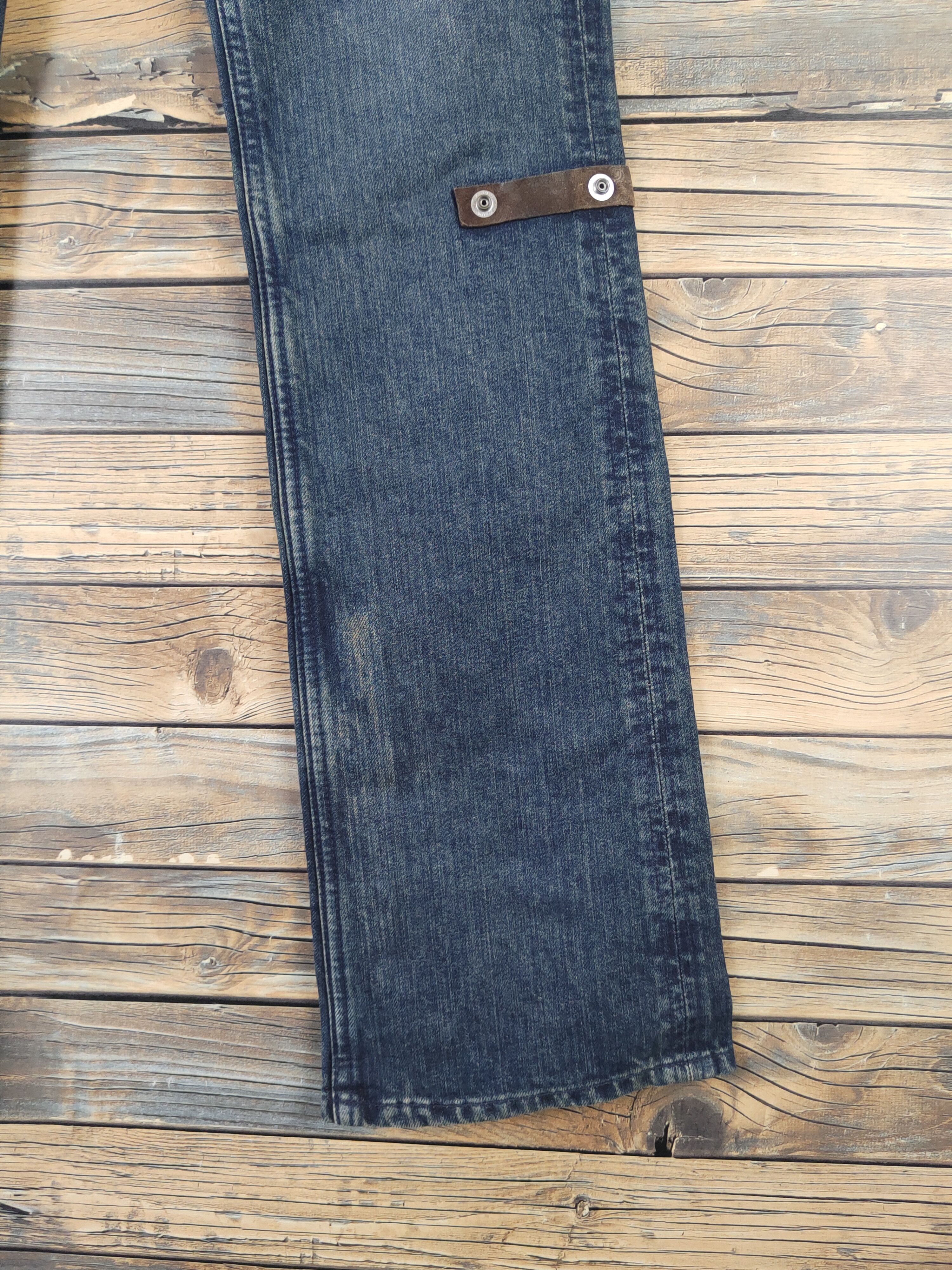 Japanese Brand DL Woman on The Verge Dark Blue Ripped denim Jeans #622 Size 28" / US 6 / IT 42 - 6 Thumbnail
