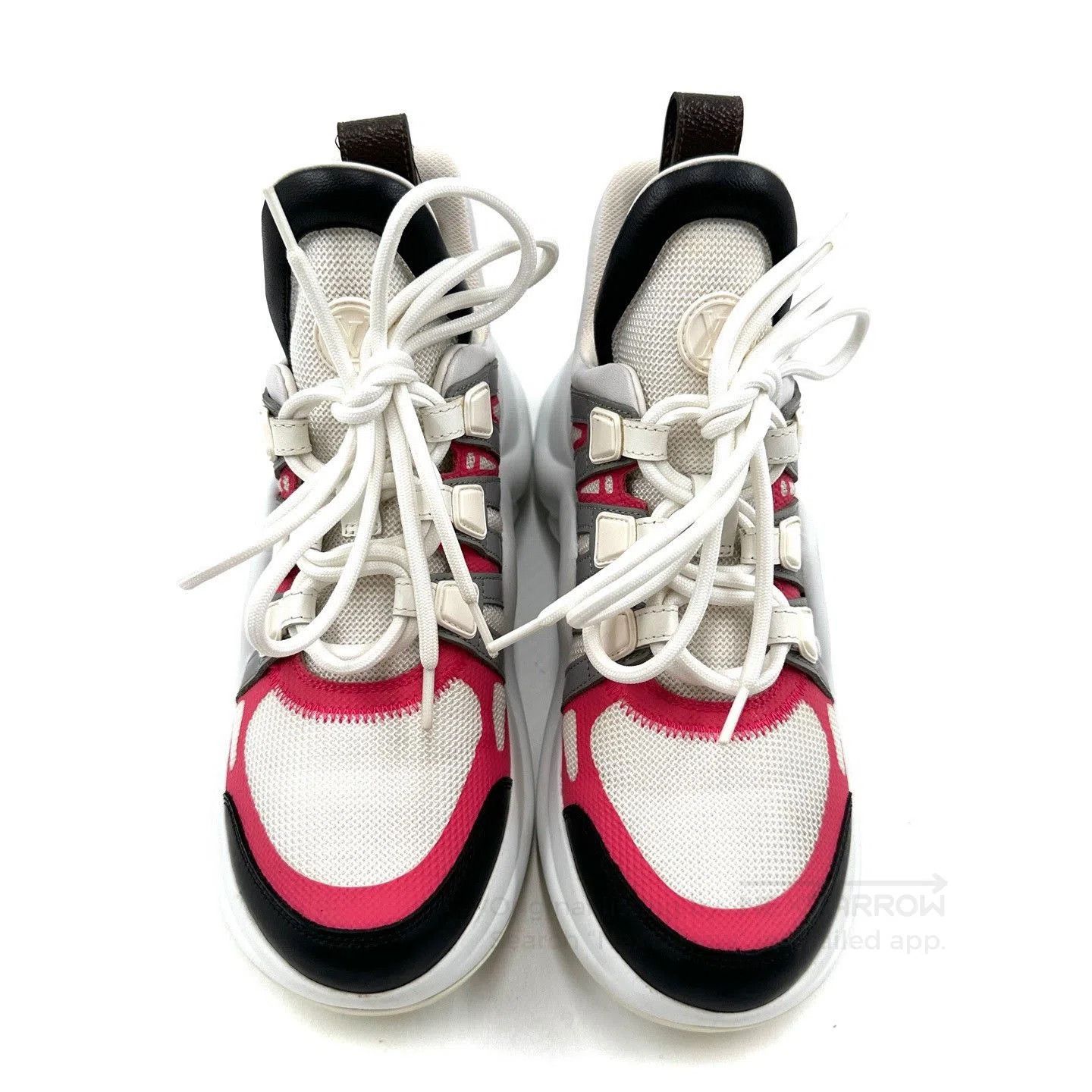 Louis Vuitton Louis Vuitton Archlight Red White Sneakers. Size US 4.5 / IT 34.5 - 2 Thumbnail