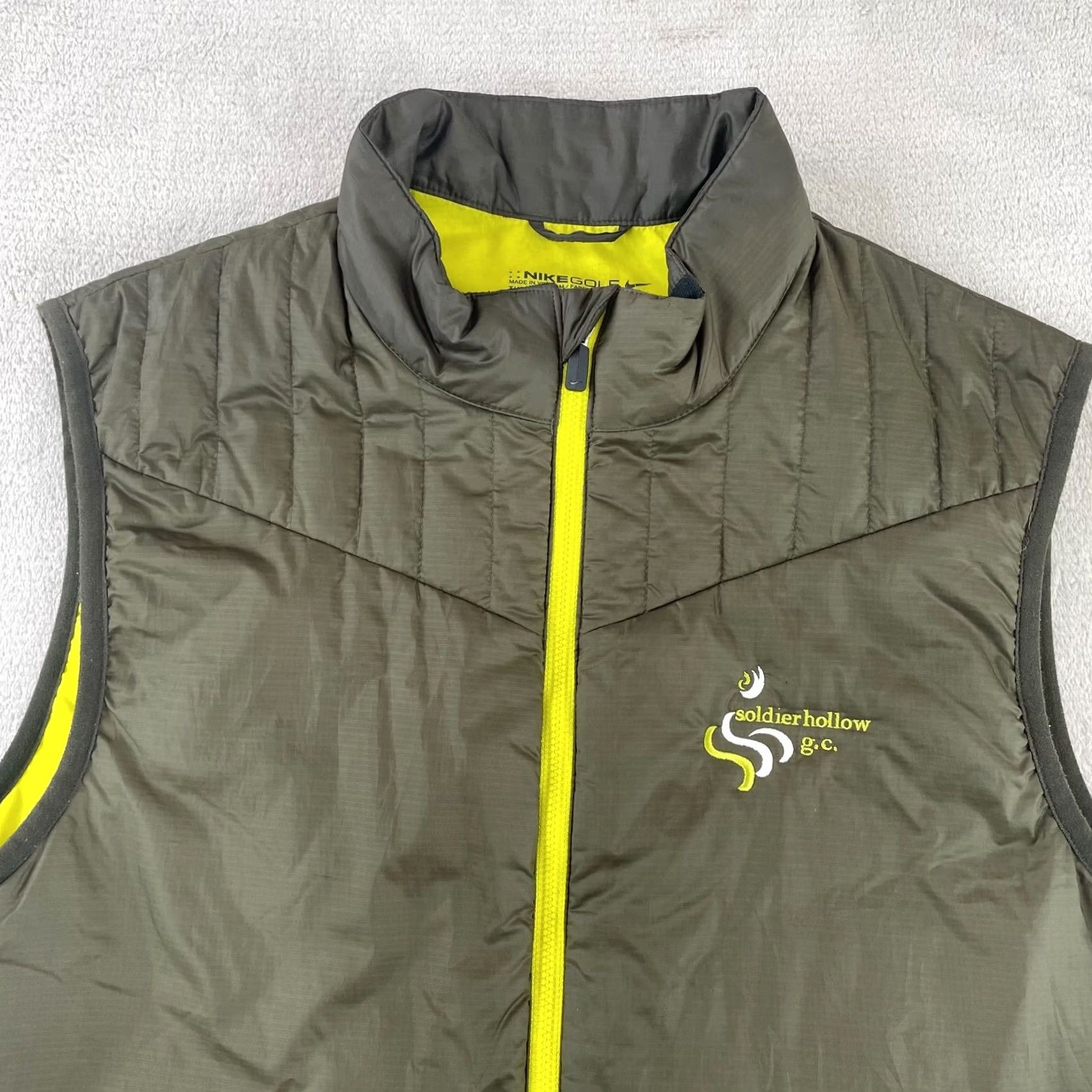 Nike Nike Therma-FIT Golf Vest Men M Green Full Zip Performance Soldier Hollow Golf Course Logo Size US M / EU 48-50 / 2 - 3 Thumbnail