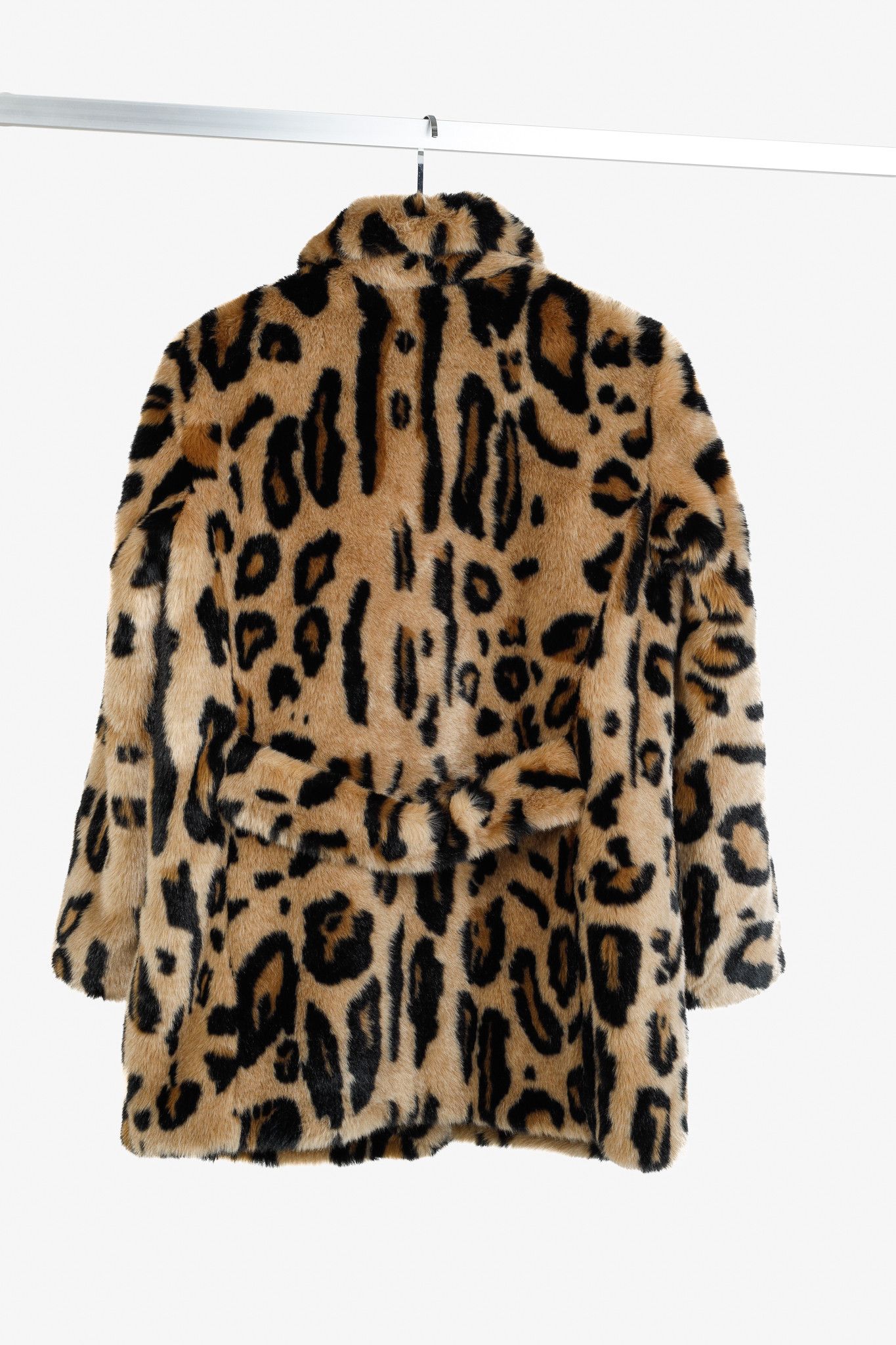 Other Stand Alexa Beige Black Leopard Faux Fur Coat Size M / US 6-8 / IT 42-44 - 2 Thumbnail