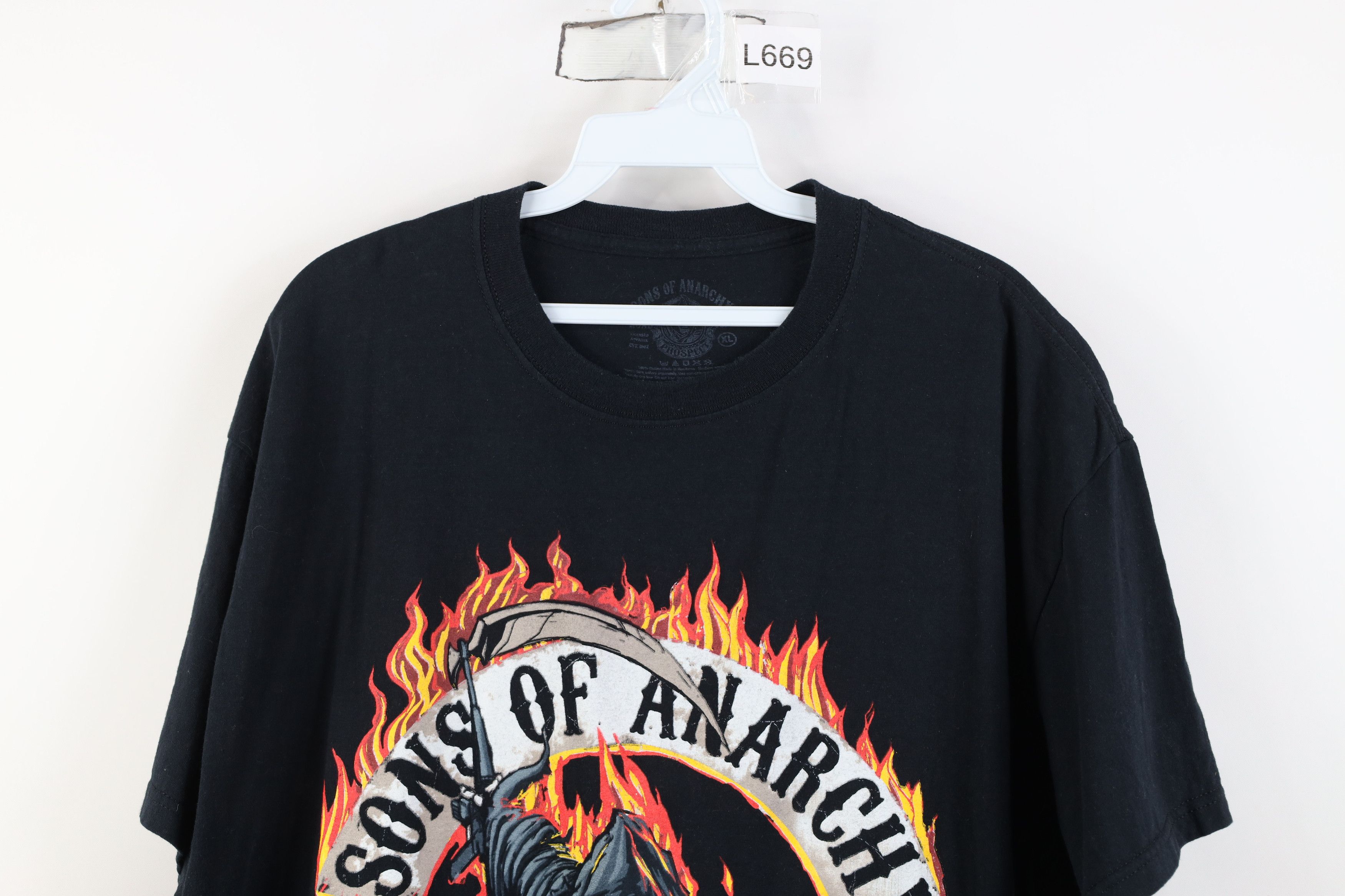 Vintage Y2K Sons of Anarchy Fire Flames Fear the Reaper T-Shirt Size US XL / EU 56 / 4 - 2 Thumbnail