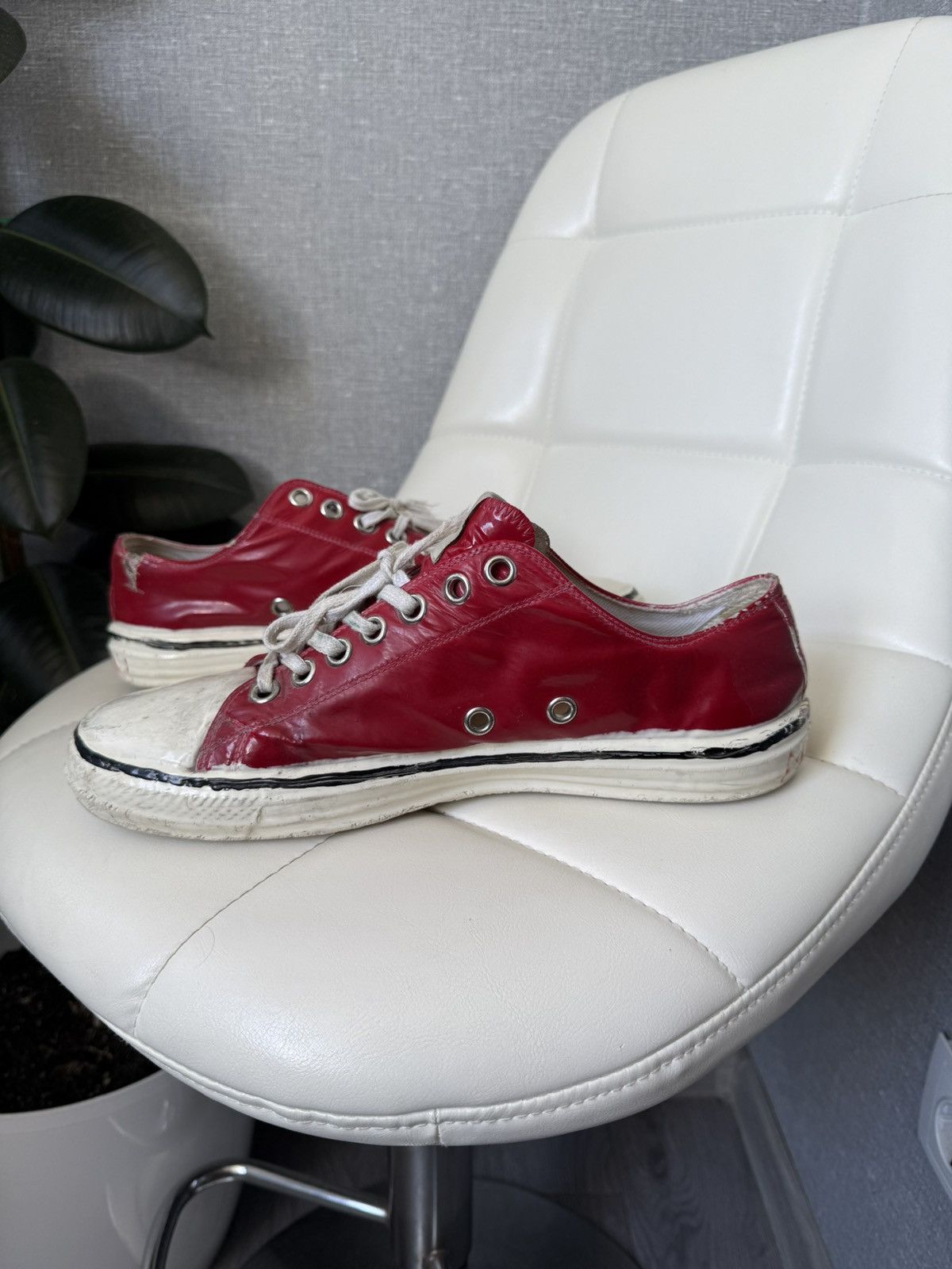 Marni MARNI Gooey Red Converse Low Top Destroyed Sneakers Size 43 Size US 10 / EU 43 - 11 Thumbnail