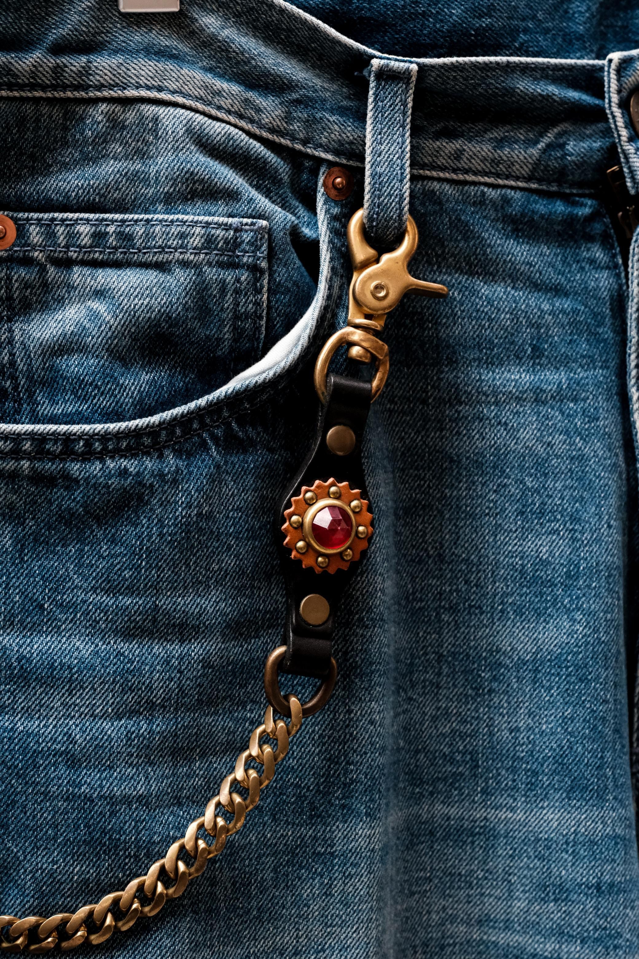 Other CALEE Leather Wallet Chain GREEN/RED Size ONE SIZE - 4 Thumbnail