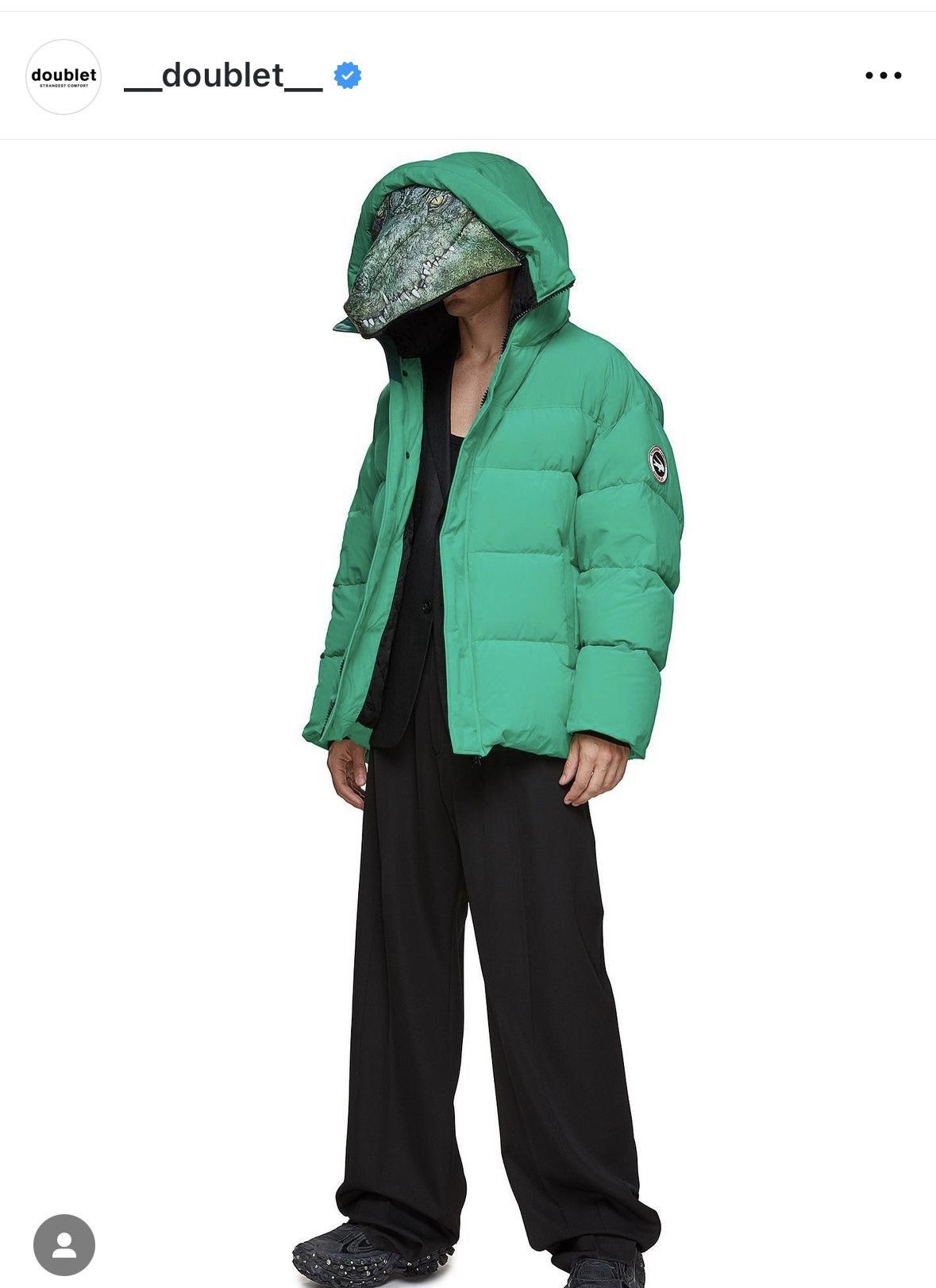 Doublet Doublet 23FW Crocodile Mask Down Jacket | Grailed