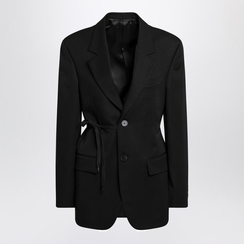 Balenciaga Balenciaga Black Jacket With Side Tie Size S / US 4 / IT 40 - 1 Thumbnail