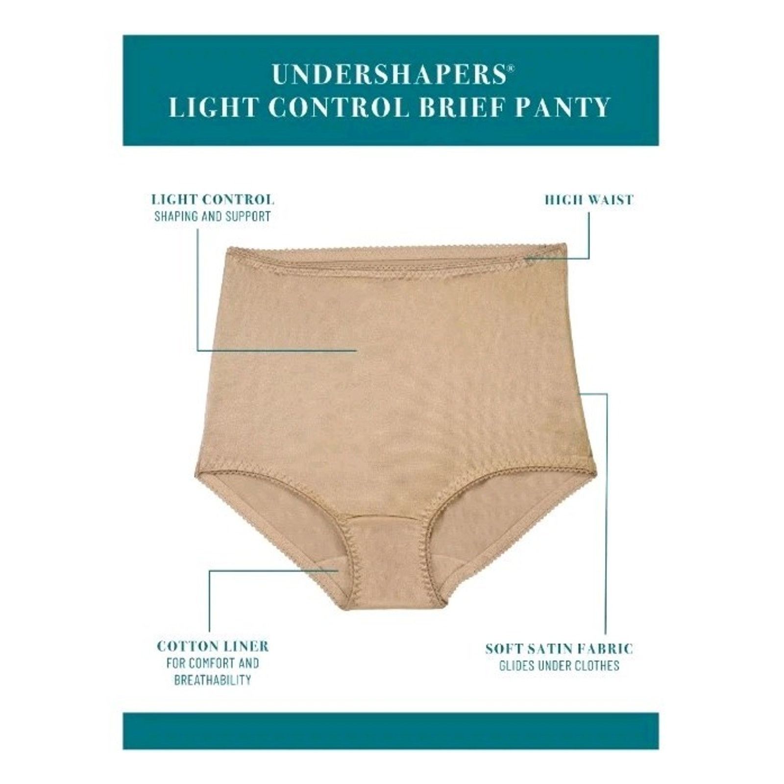 Other Vanity Fair Light Control Undershapers 3 Pack Briefs 2XL/9 Size ONE SIZE - 4 Thumbnail
