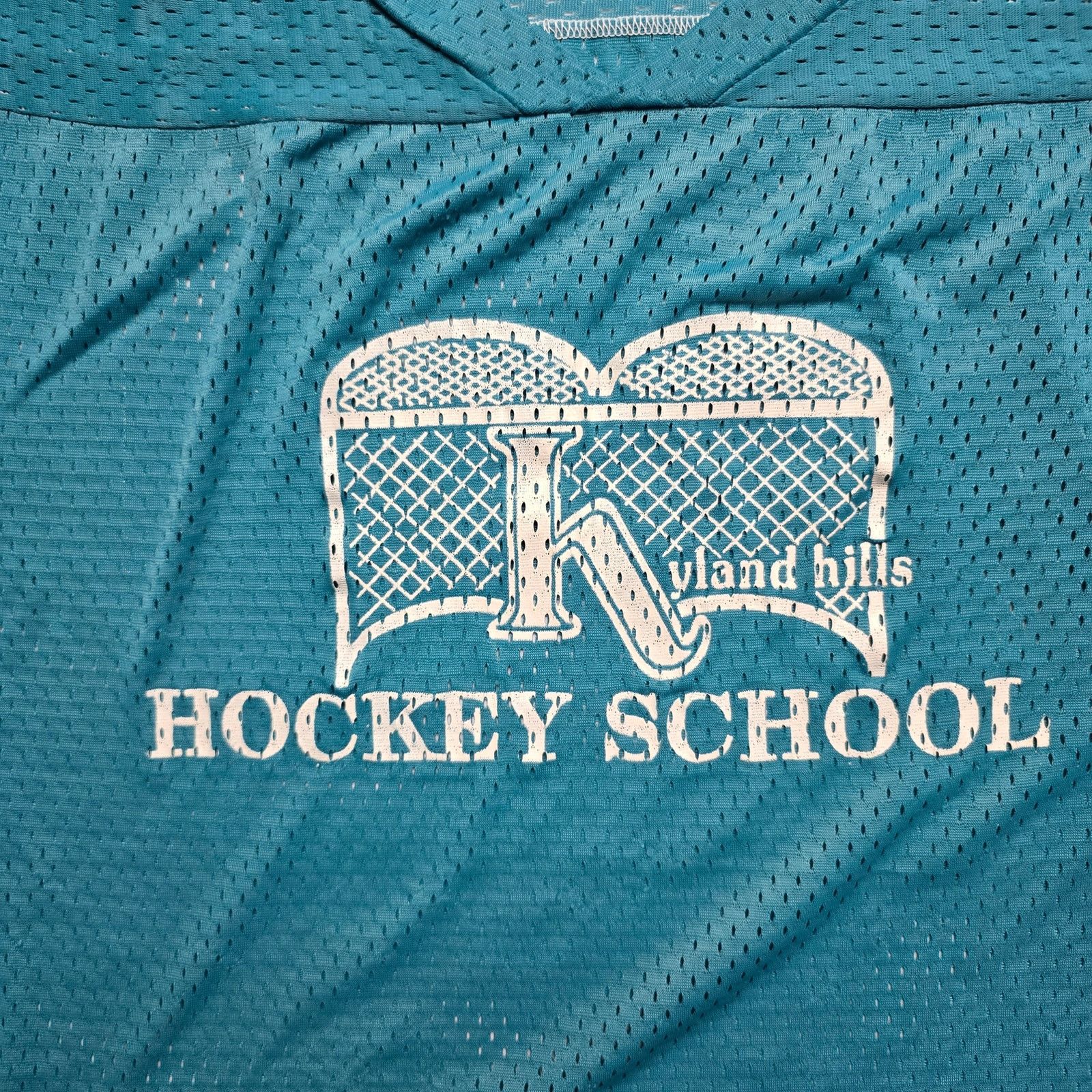 Vintage Vintage Hockey School Jersey Soft 100% Nylon Blue Large Top Size US XL / EU 56 / 4 - 2 Thumbnail