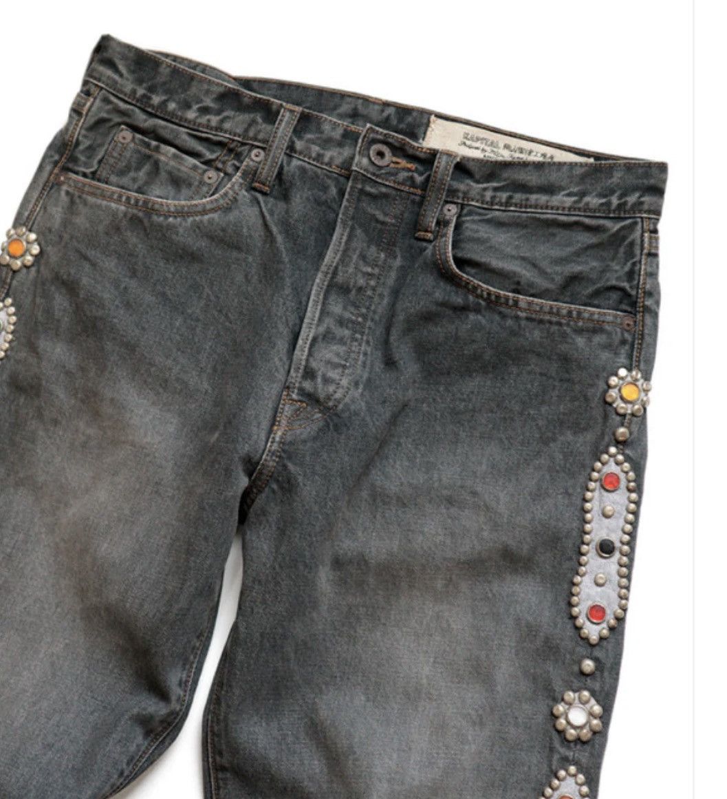 Kapital Kapital 14oz Black Denim 5P Monkey Cisco (Studs Remake) Size US 38 / EU 54 - 4 Thumbnail