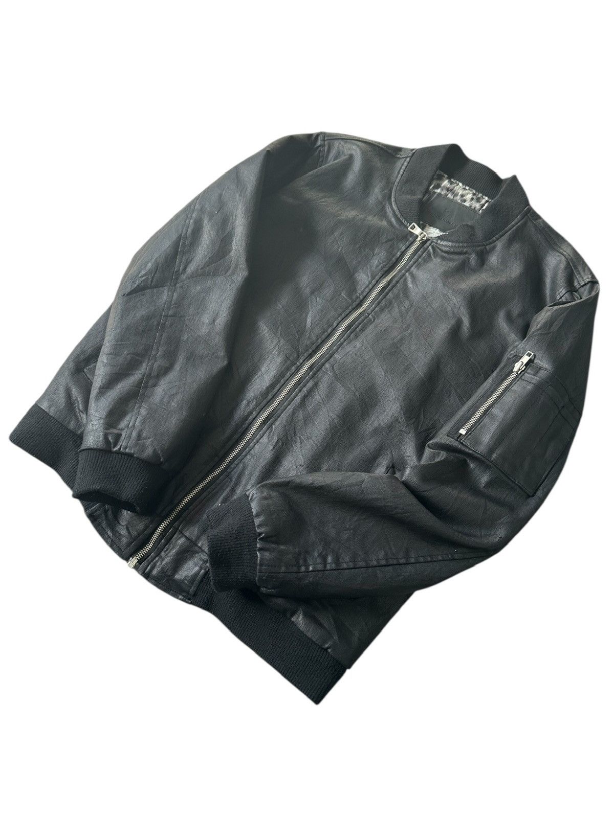 ABAHOUSE 🔥Rare🔥 Designworks coated black bomber jacket Size US L / EU 52-54 / 3 - 5 Thumbnail