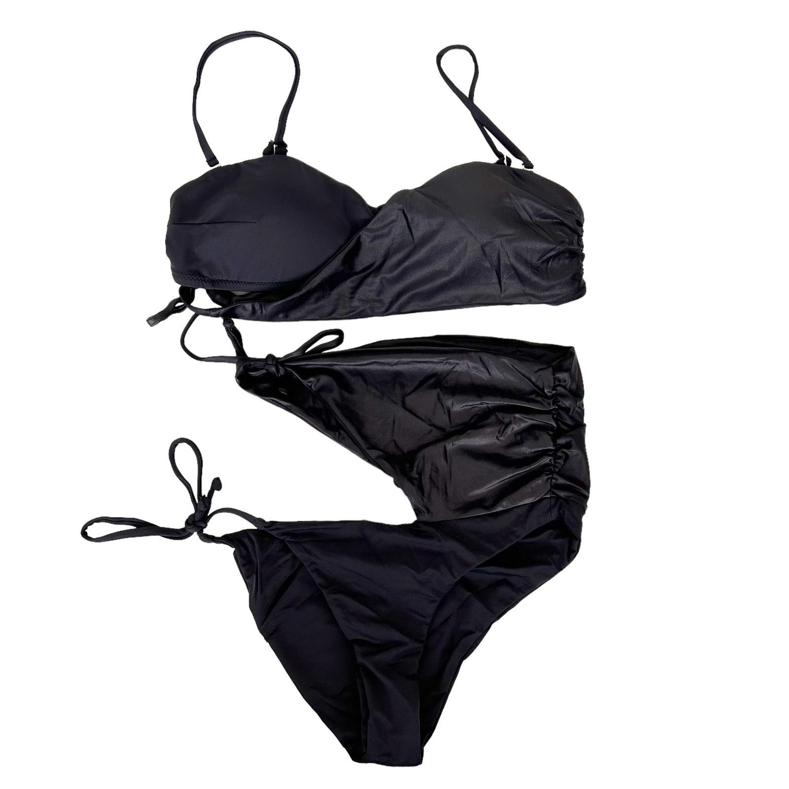 Beach Bunny Ibiza Bikini Top -Ribbed Black main image 0
