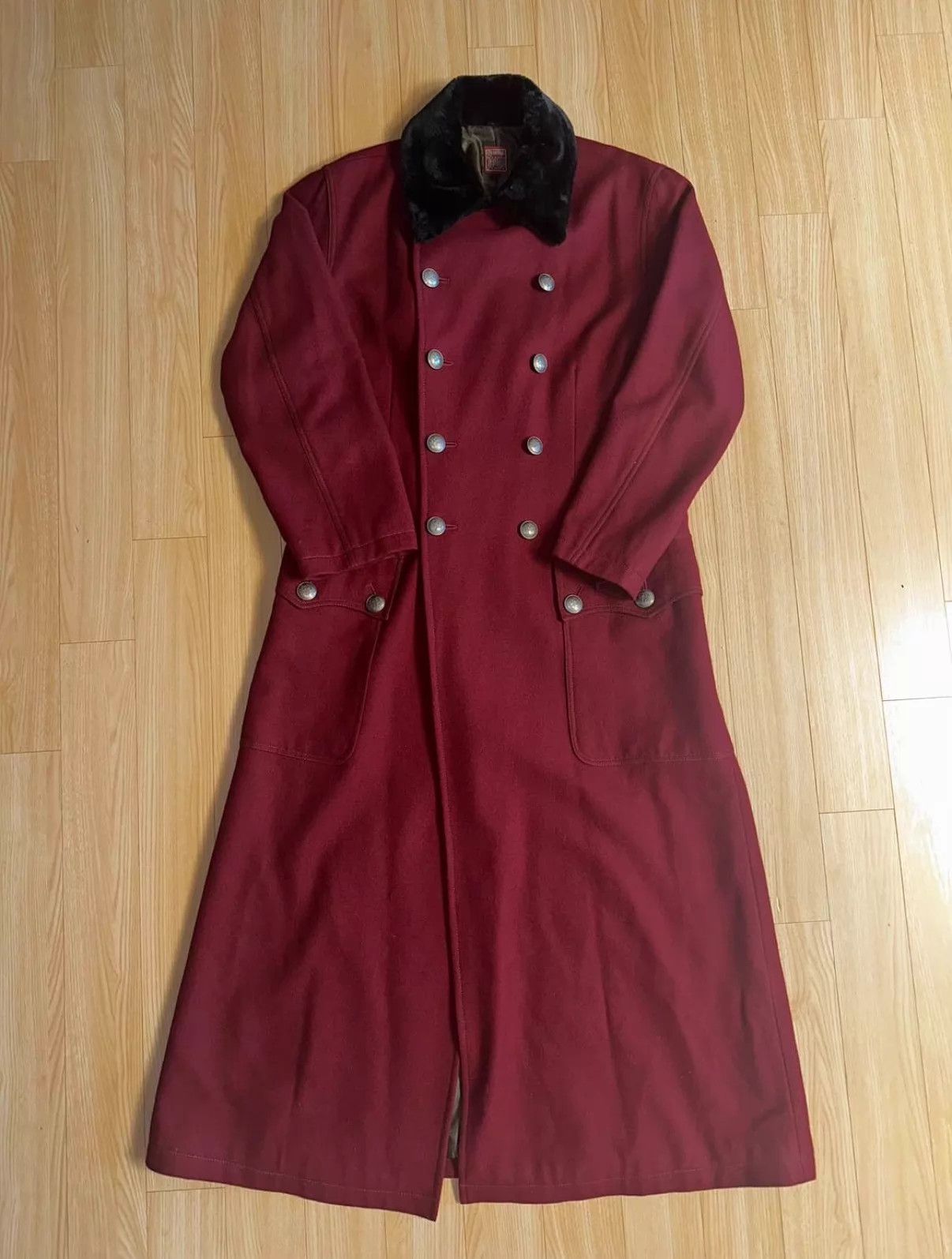 Jean Paul Gaultier JPG Court Military Red Fur Collar Coat Size US M / EU 48-50 / 2 - 1 Thumbnail