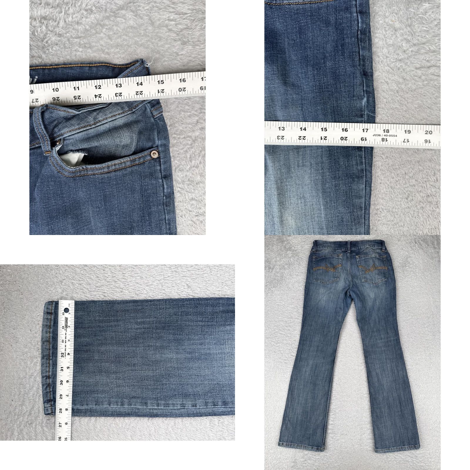 Wrangler Wrangler Jeans Womens Juniors 9 Blue Bootcut Mid Rise Stretch Denim Medium Wash Jeans Womens Juniors 9 Blue Bootcut Medium Wash Wrangler Size 30" / US 8 / IT 44 - 9 Thumbnail