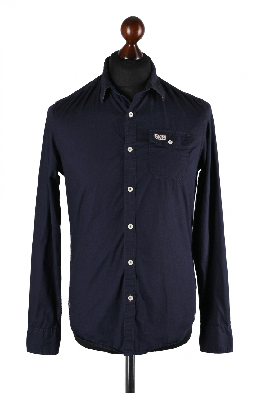 Napapijri Napapijri Long Sleeve Casual Shirt Navy Blue Button Down Size US S / EU 44-46 / 1 - 1 Thumbnail