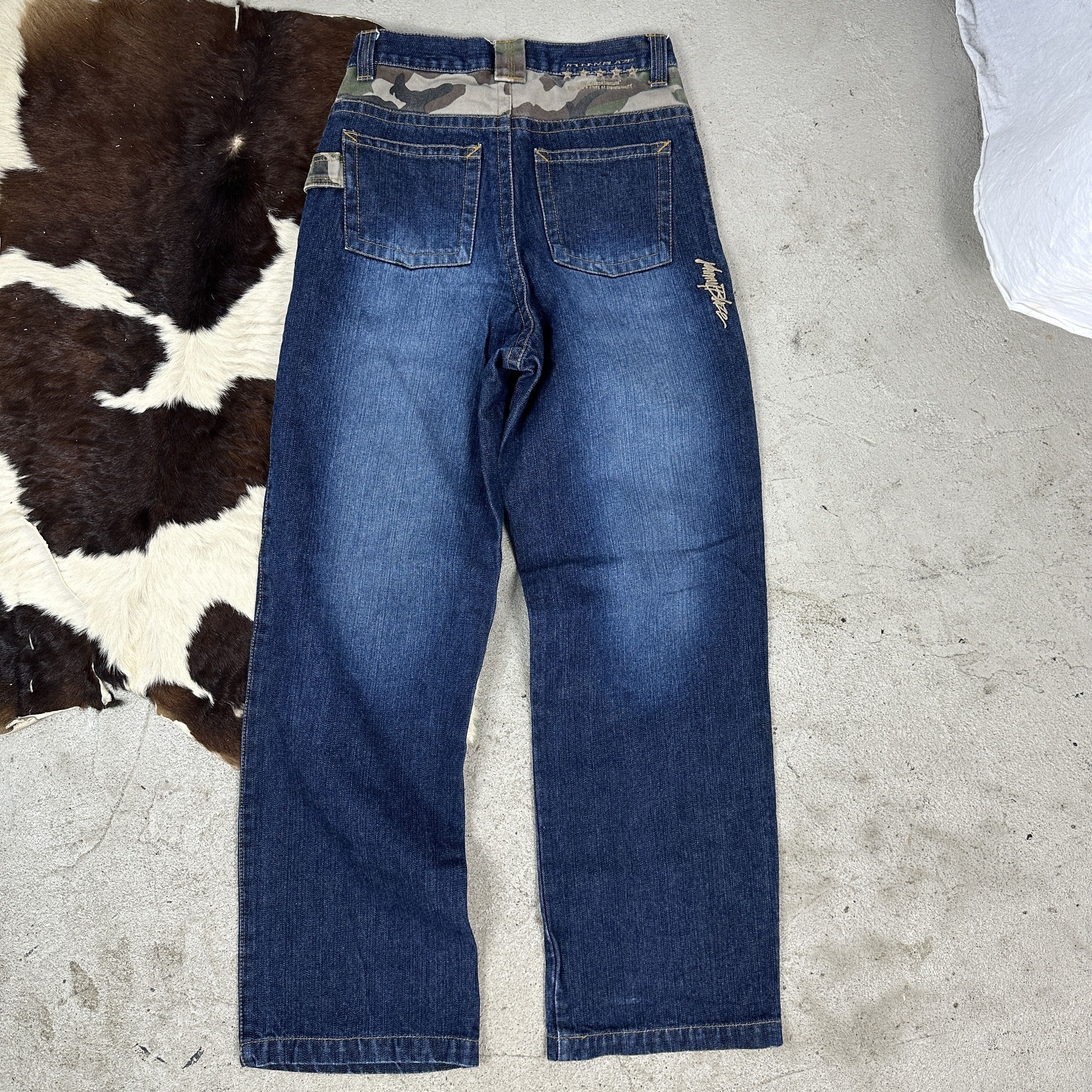 Vintage Vintage Y2K Johny Blaze Hip-Hop Baggy Double Knee Camo Jeans Size US 28 / EU 44 - 3 Thumbnail