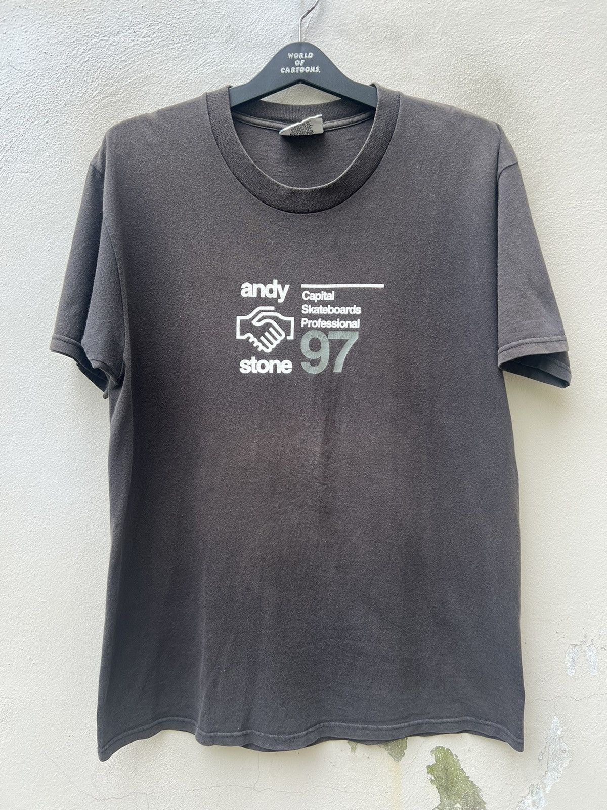 Vintage VTG 1997 Andy Stone Capital Skateboards Professional t shirt Size US L / EU 52-54 / 3 - 5 Thumbnail