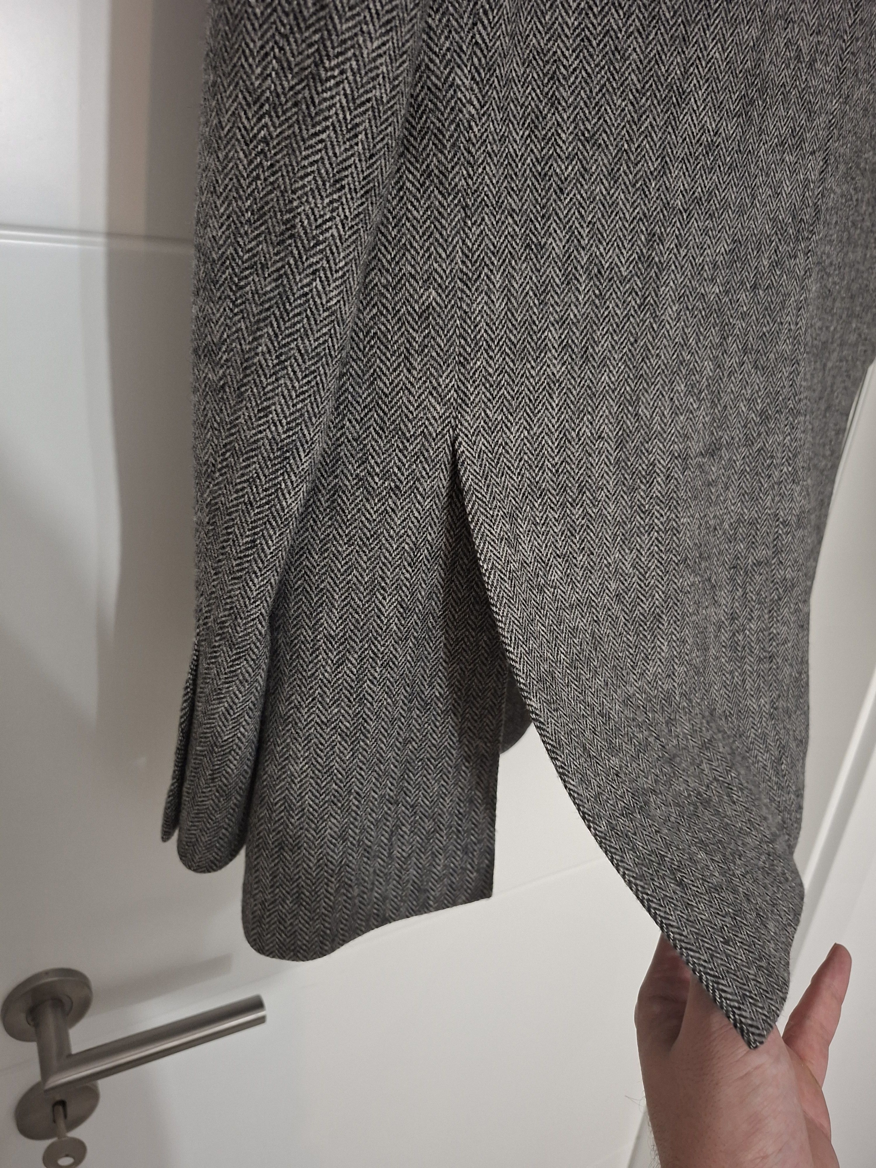 T.M. Lewin T.M.Lewin Argyle Grey-Herringbone Jacket Size 40S - 4 Thumbnail