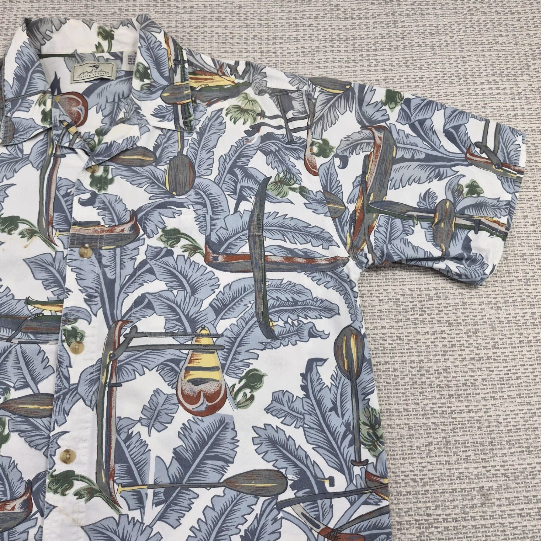 ALOHAS VINTAGE Marlin Trading Company Shirt Mens XL White Hawaiian Aloha Floral Short Sleeve Button-Up Size US XL / EU 56 / 4 - 2 Thumbnail