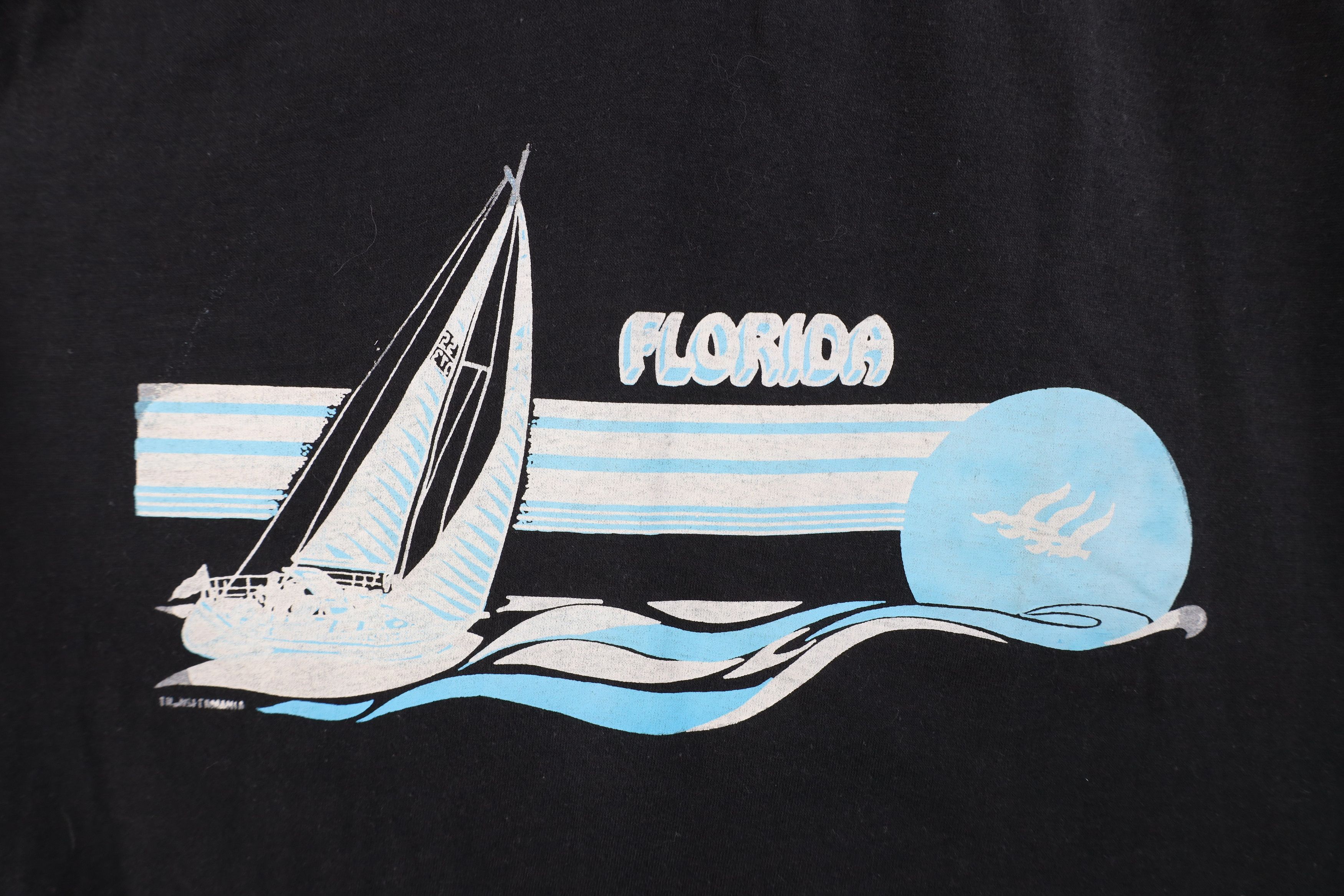 Vintage Vintage 70s 80s Streetwear Sailing Sleeveless T-Shirt USA Size M / US 6-8 / IT 42-44 - 4 Thumbnail