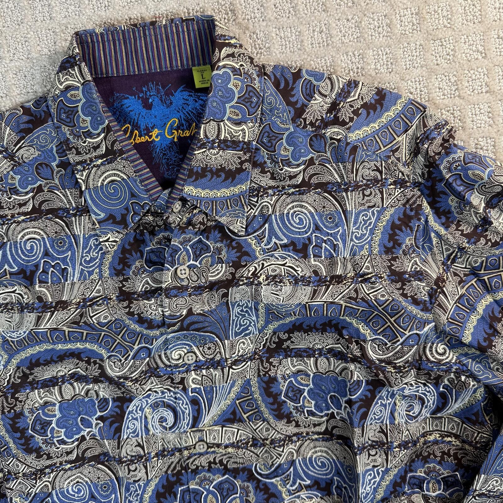 Robert Graham Robert Graham Filigree Print Button Up Shirt Large Size US L / EU 52-54 / 3 - 2 Thumbnail