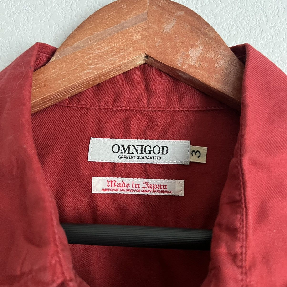 OMNIGOD OMNIGOD Japan Men’s Club Collar Button Up Shirt Size 3 Red Size US M / EU 48-50 / 2 - 3 Thumbnail