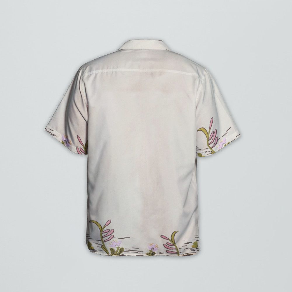 Designer Cotton Canvas Shirt with Floral Print Size US XL / EU 56 / 4 - 4 Thumbnail
